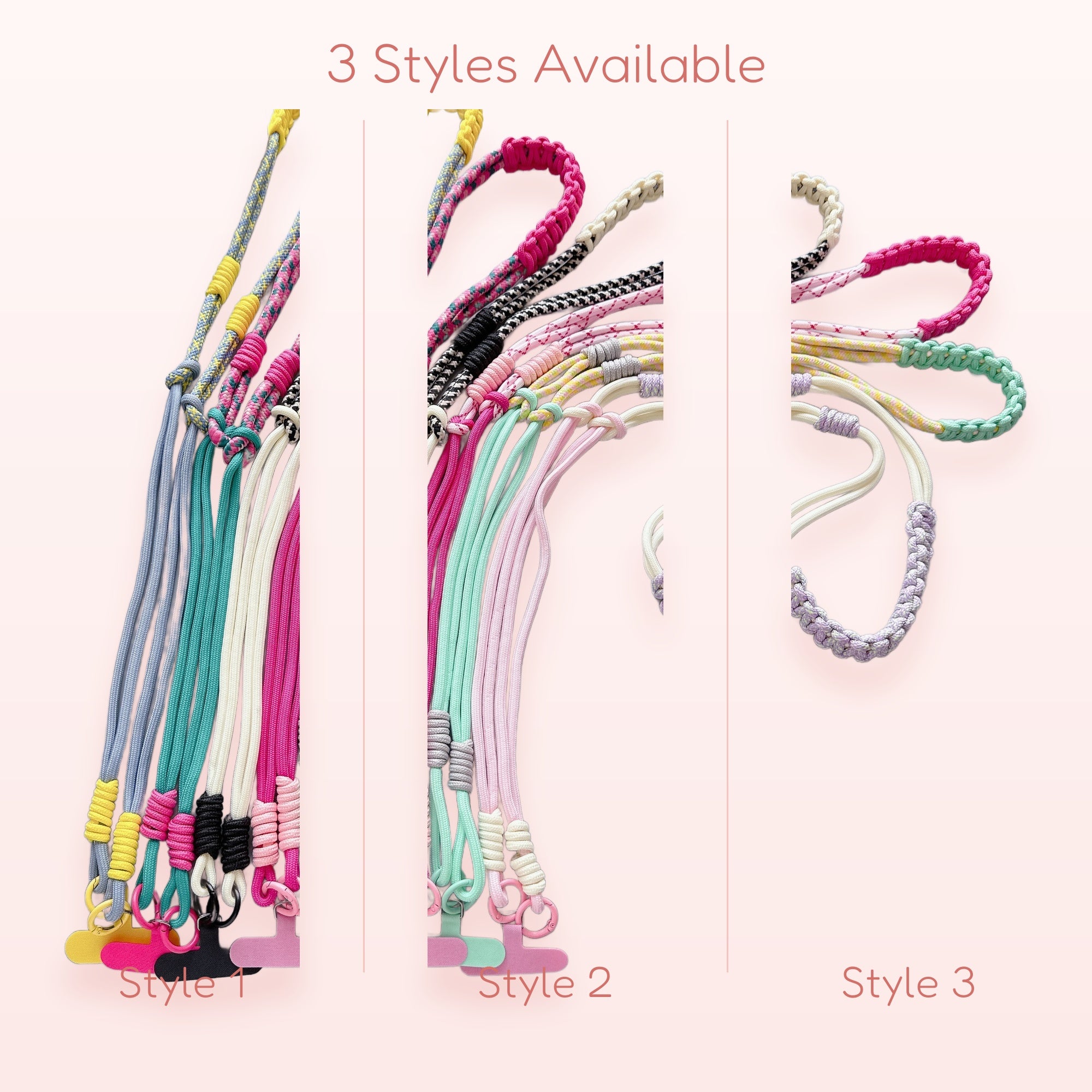 SIMPLYBUBBI — Assorted Braided Rope Phone Lanyard | Durable Crossbody Strap