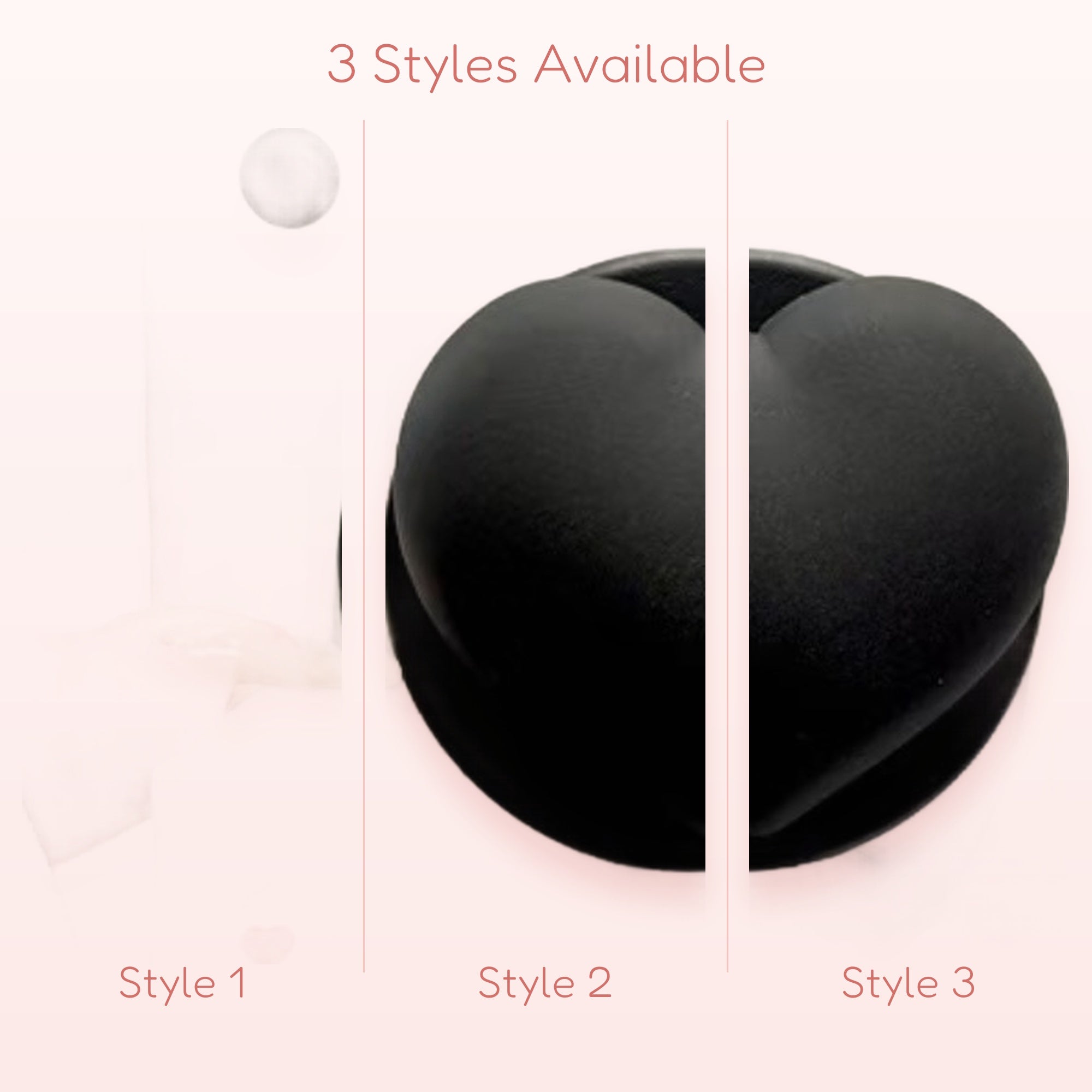Matte Black Heart Phone Grip | Aesthetic Pop Socket Stand