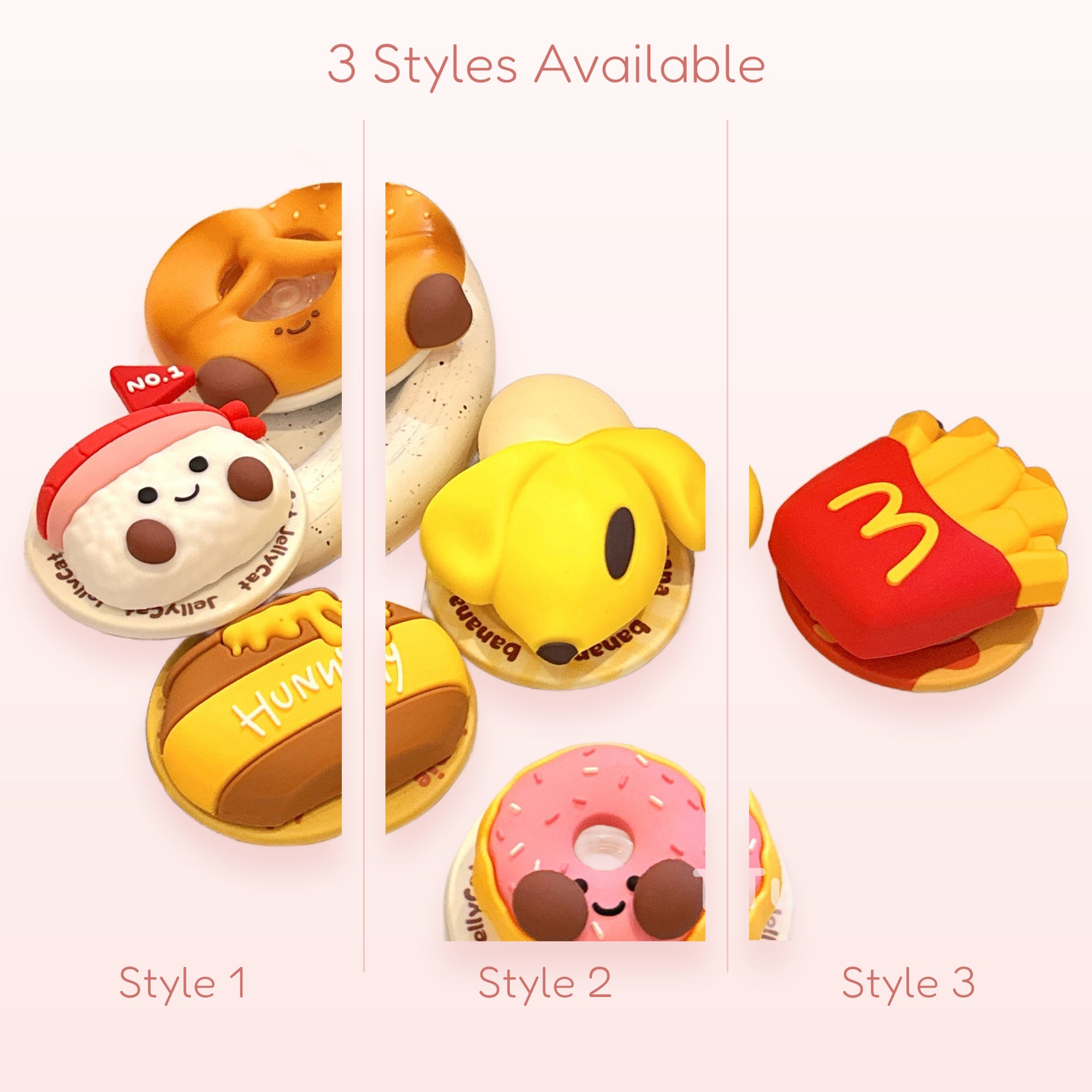 Cute Foodie Phone Grips | Kawaii Dessert & Snack Pop Socket Stands