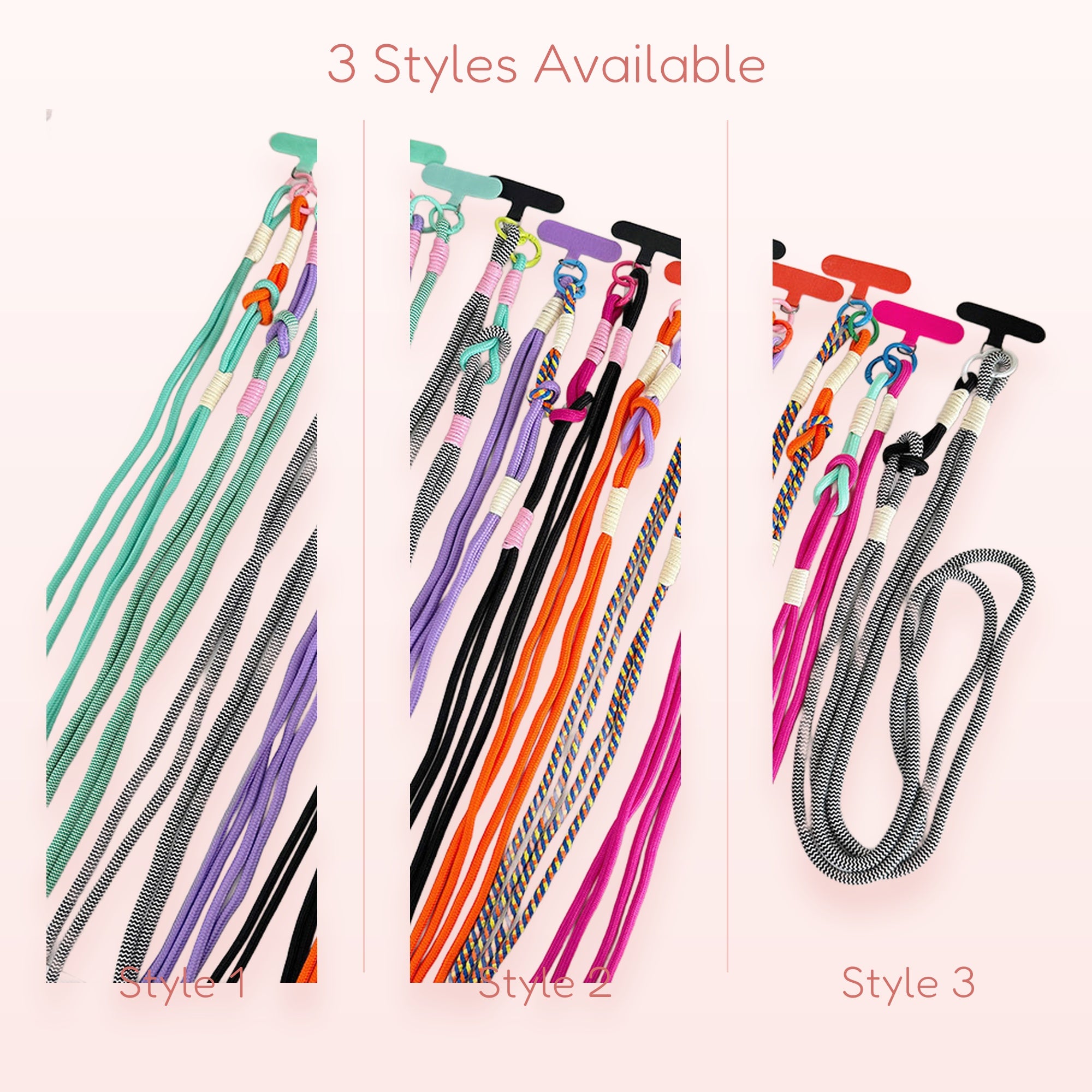 SIMPLYBUBBI — Assorted Braided Rope Phone Lanyard | Universal Crossbody Strap
