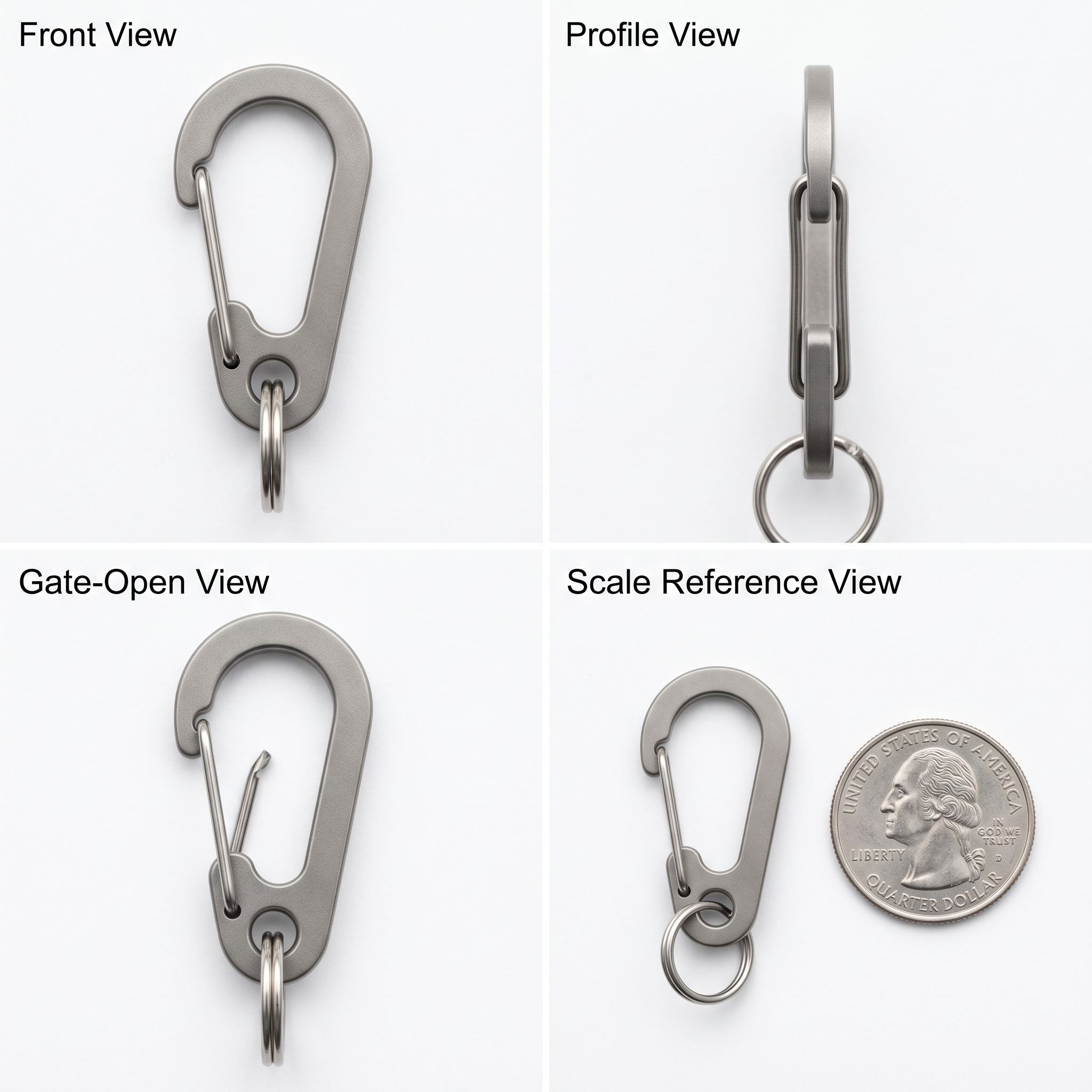 D-Ring Locking Carabiner Clip — Detail