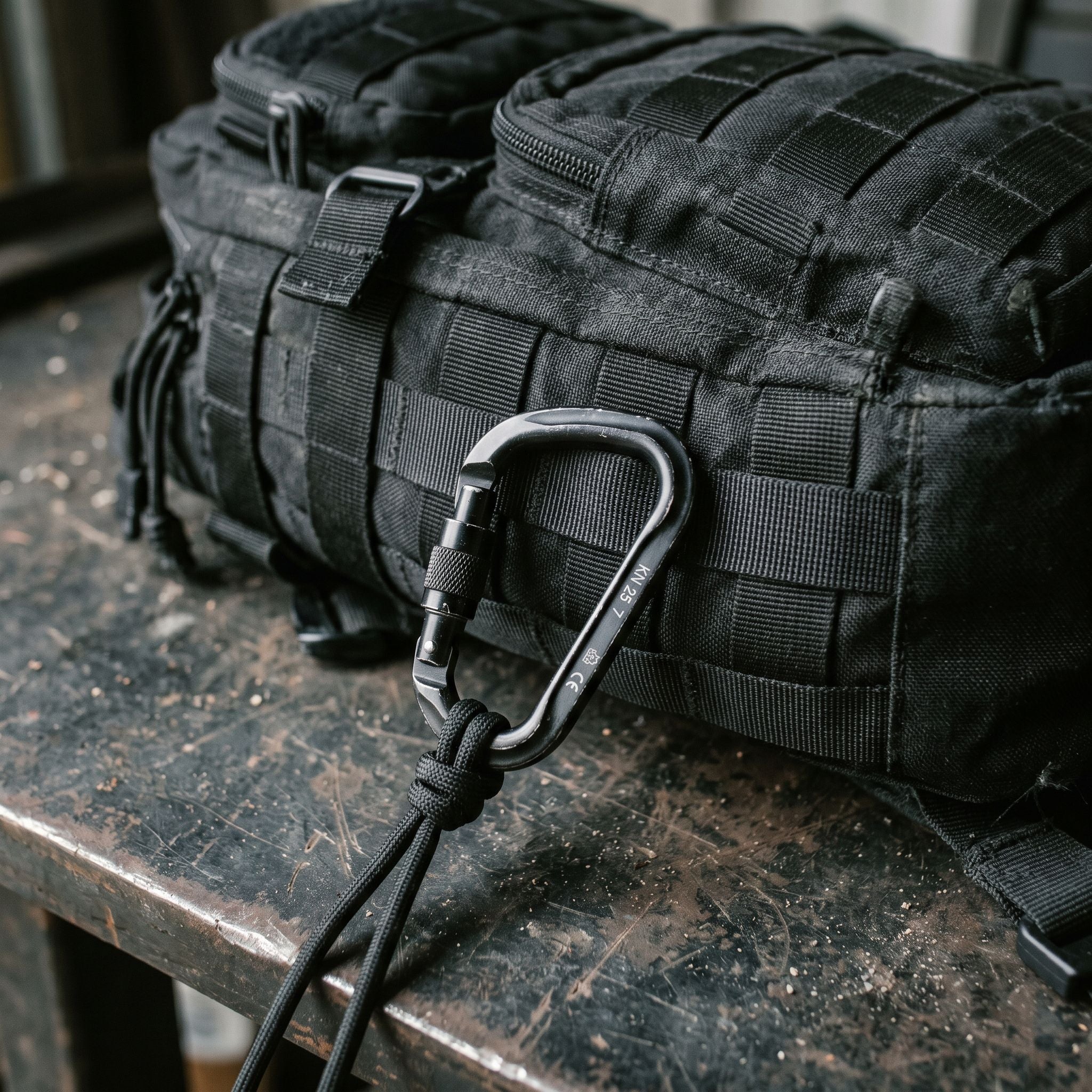 Aluminum Hex-Bar Keychain Carabiner — Lifestyle