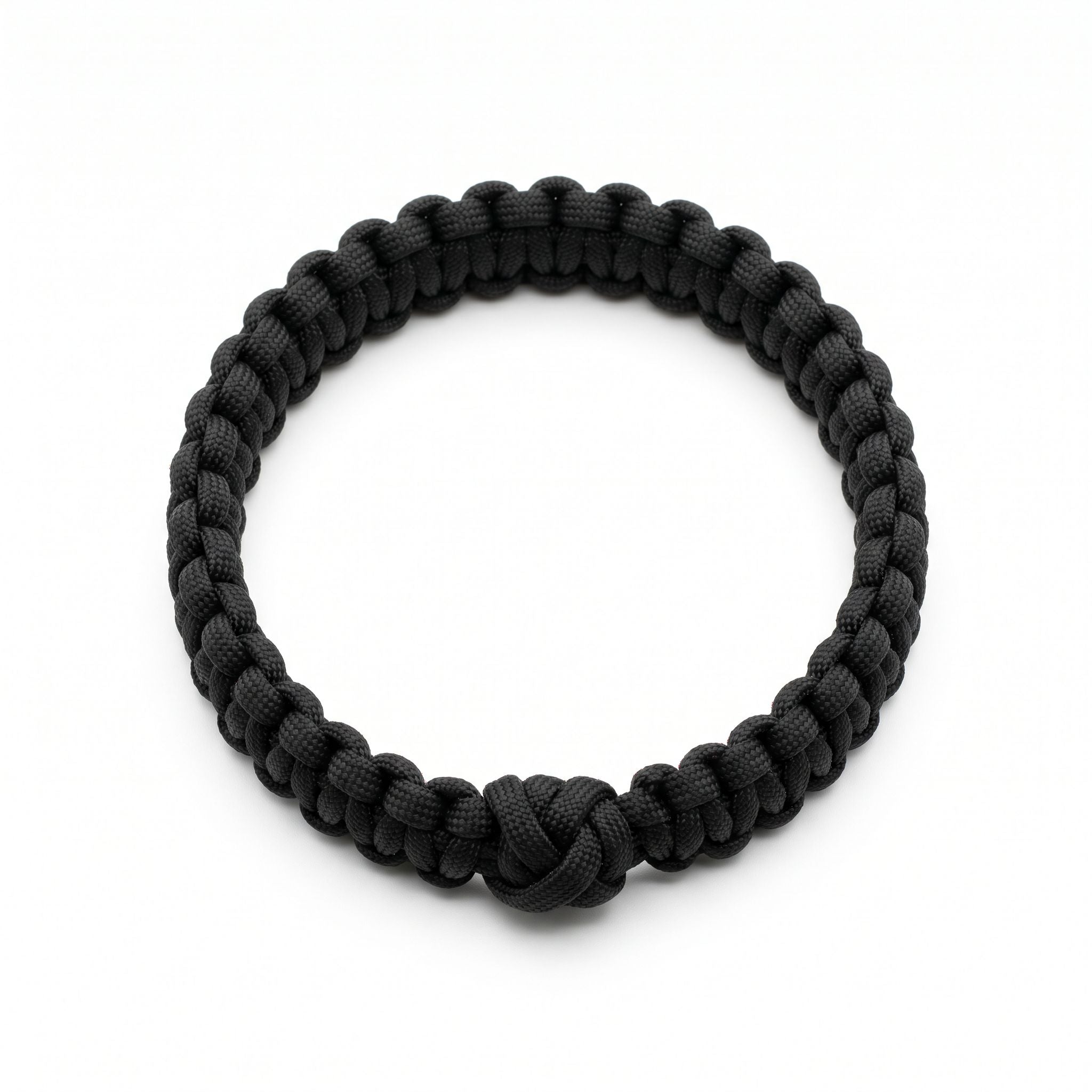 550 Paracord Wrist Lanyard — Black — Hero