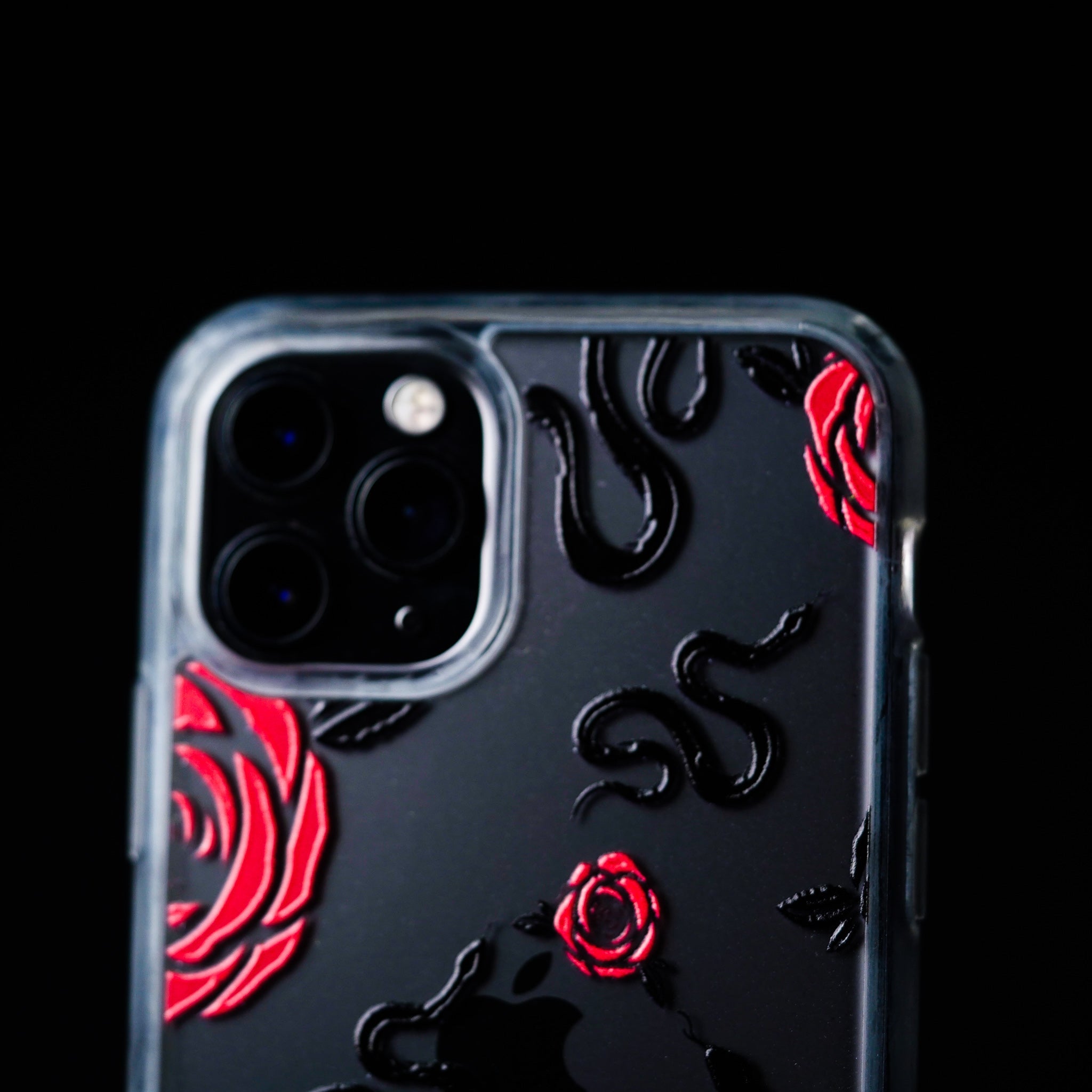 SNAKES & ROSES Clear iPhone case