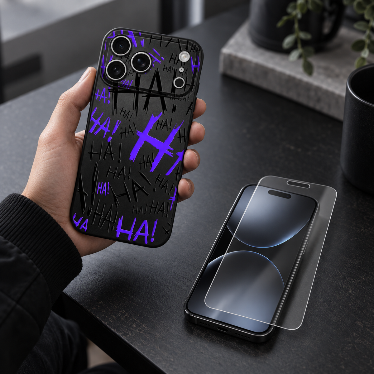 JOKSTER PURPLE + Screen Protector | iPhone Bundle | listing image 4 of 5