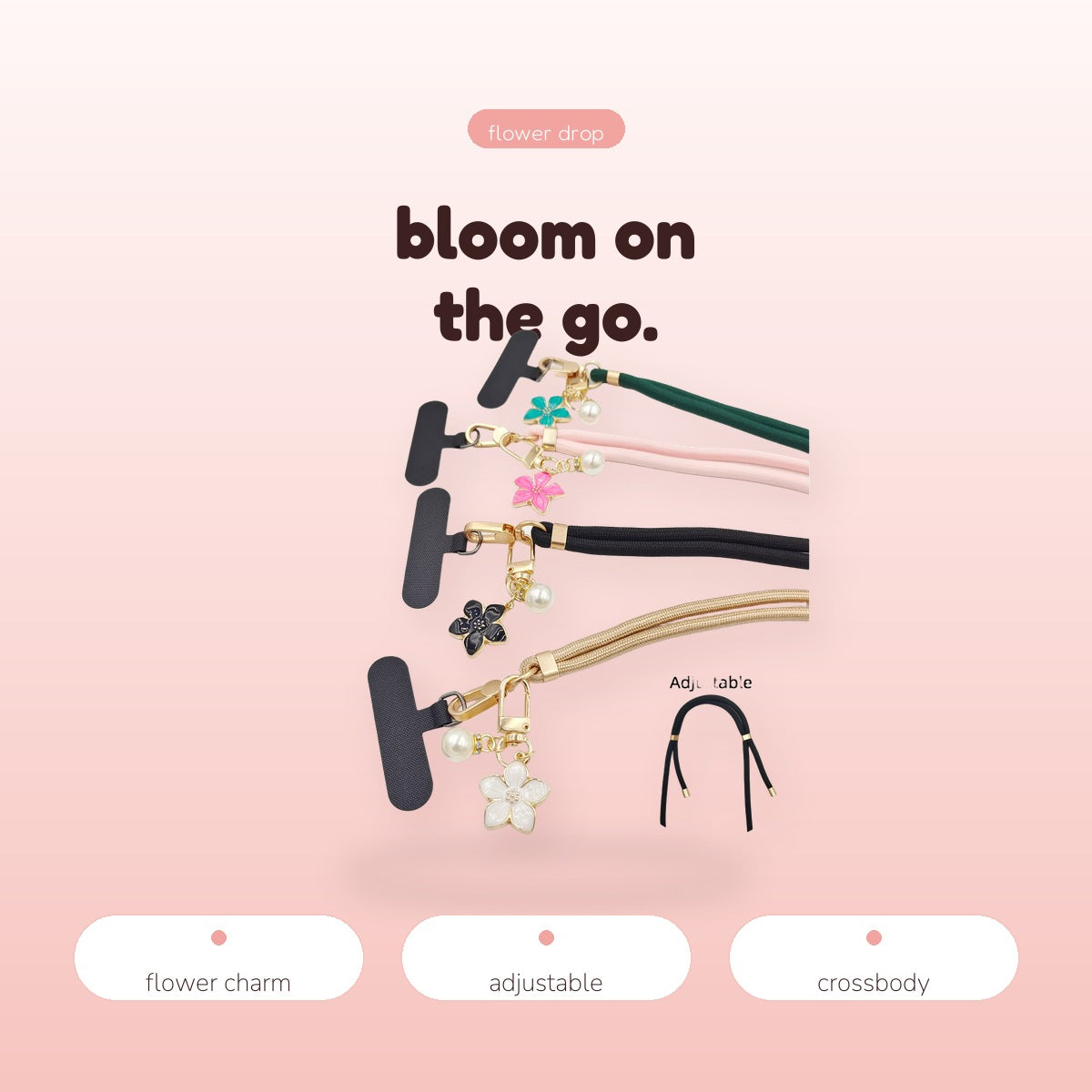 SIMPLYBUBBI Flower Adjustable Crossbody Strap - Image 3
