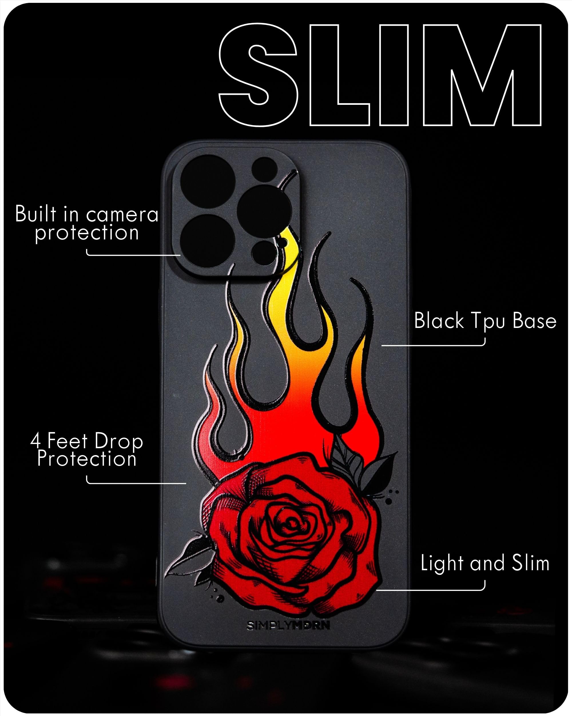 FLAMING PETALS [SLIM SERIES] [IPHONE 14 PRO MAX]