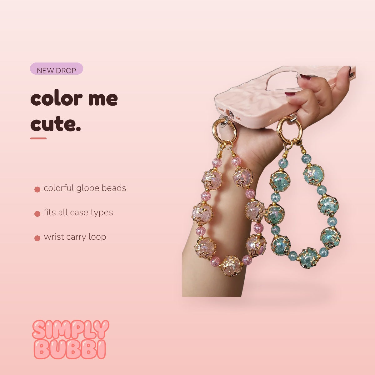SIMPLYBUBBI Colorful Bead Wrist Strap - Image 2