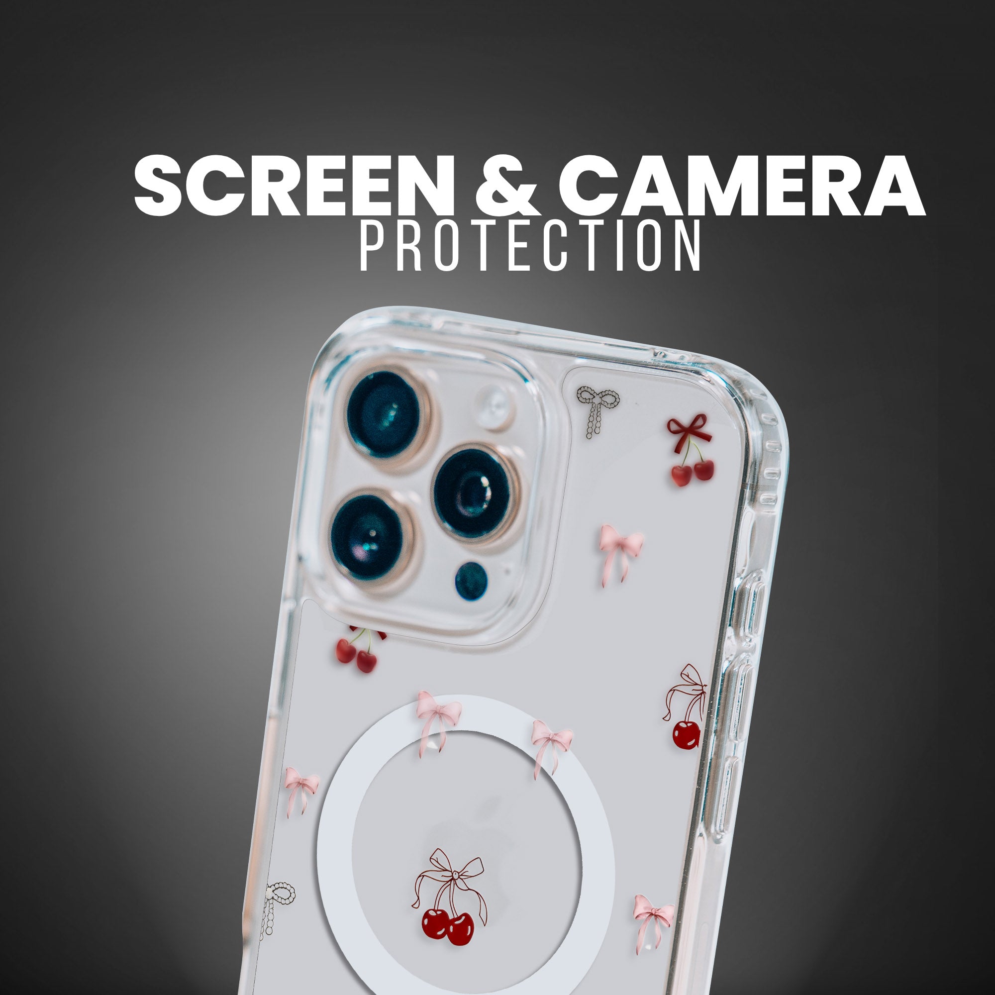 CHERRY BLOSSOM BOWS [CLR+] IPHONE CASE