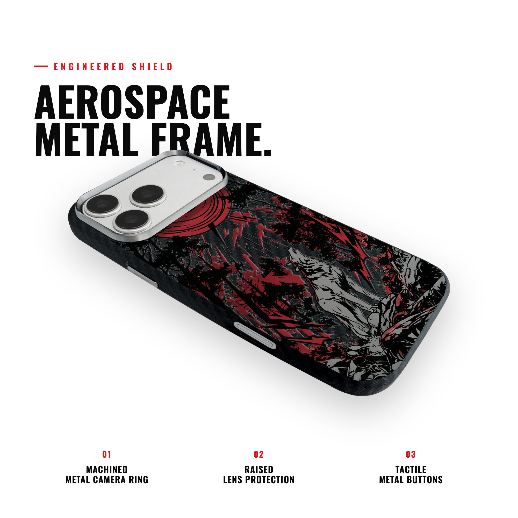 CRIMSON HOWL Carbon [S2] iPhone case image 3