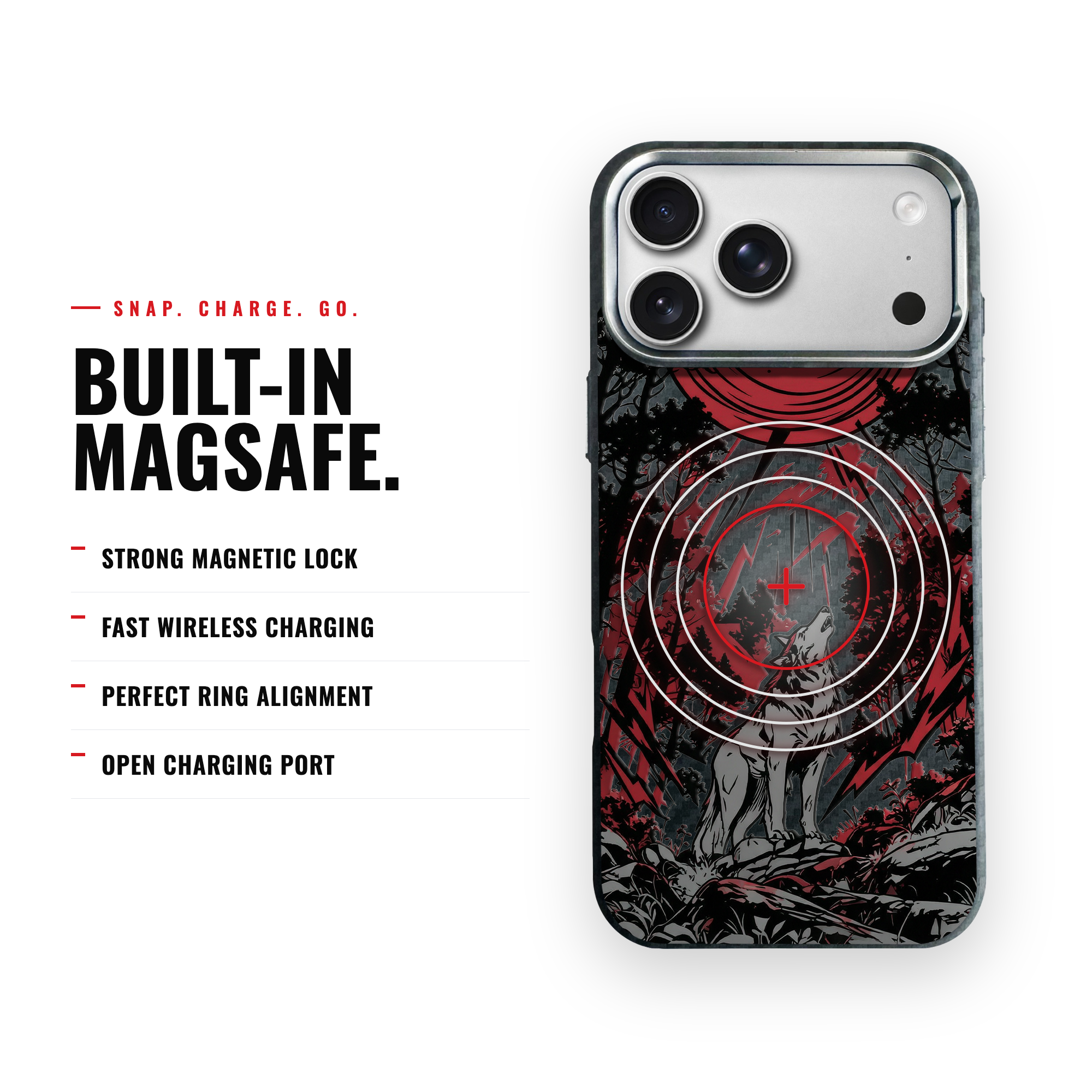 CRIMSON HOWL Carbon [S2] iPhone case image 4