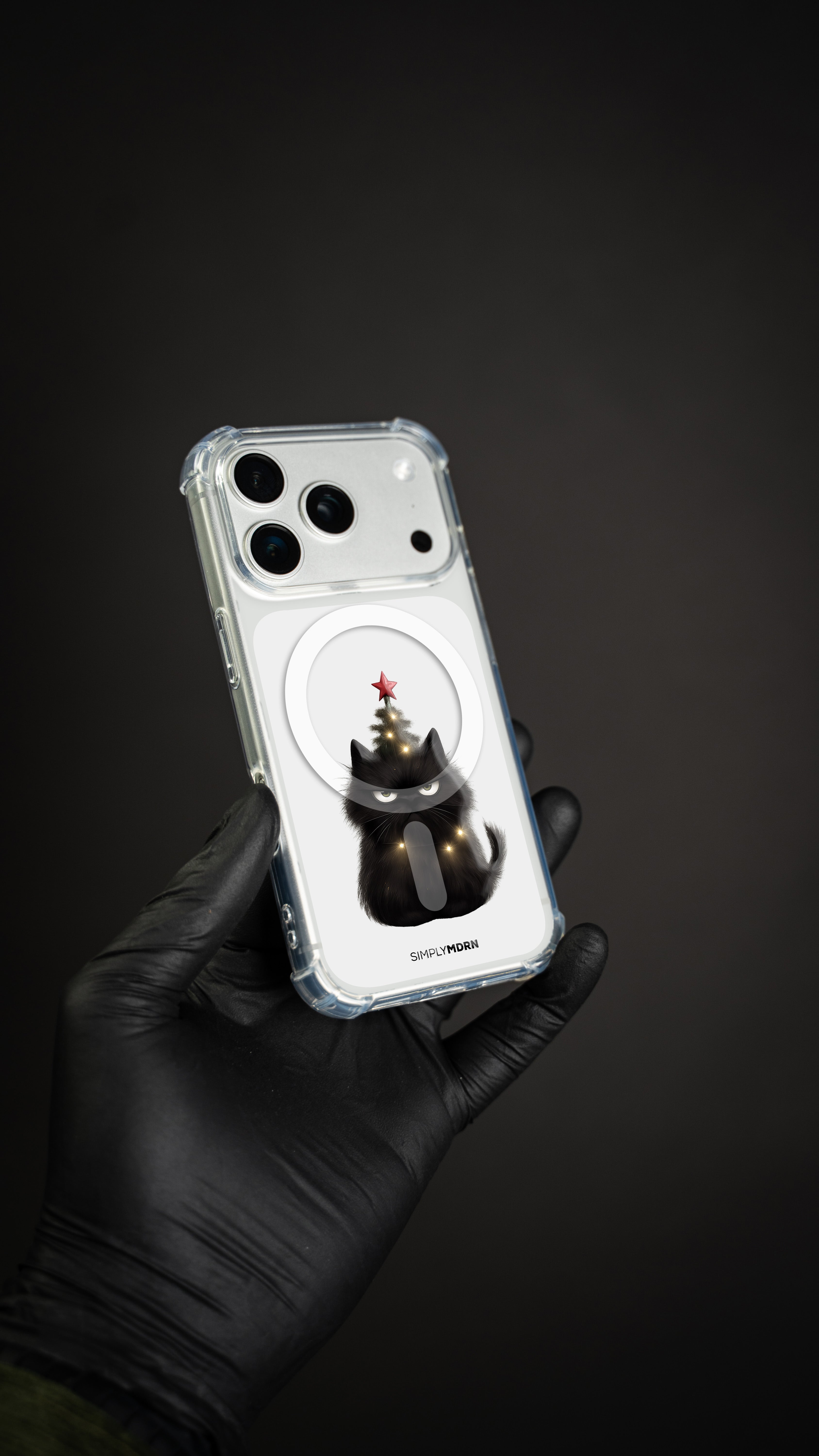 GRUMPY CHRISTMAS CAT [CLEAR MAGSAFE]