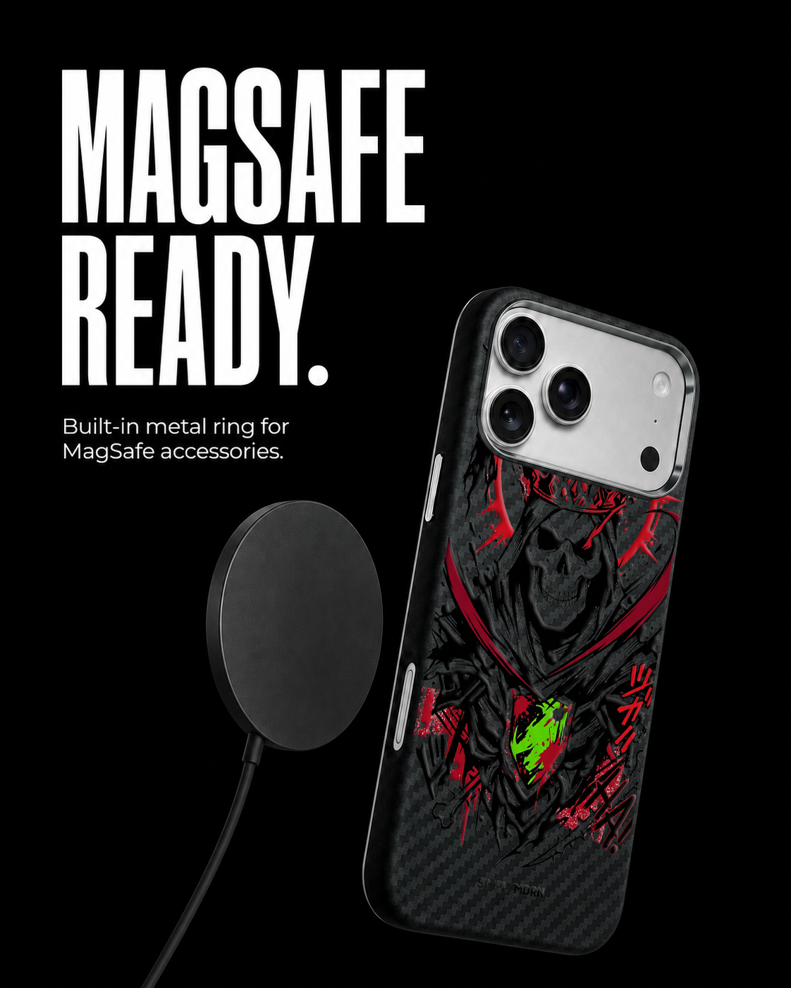 CROWNED GRIM Carbon Series (S1) phone case feature image 5