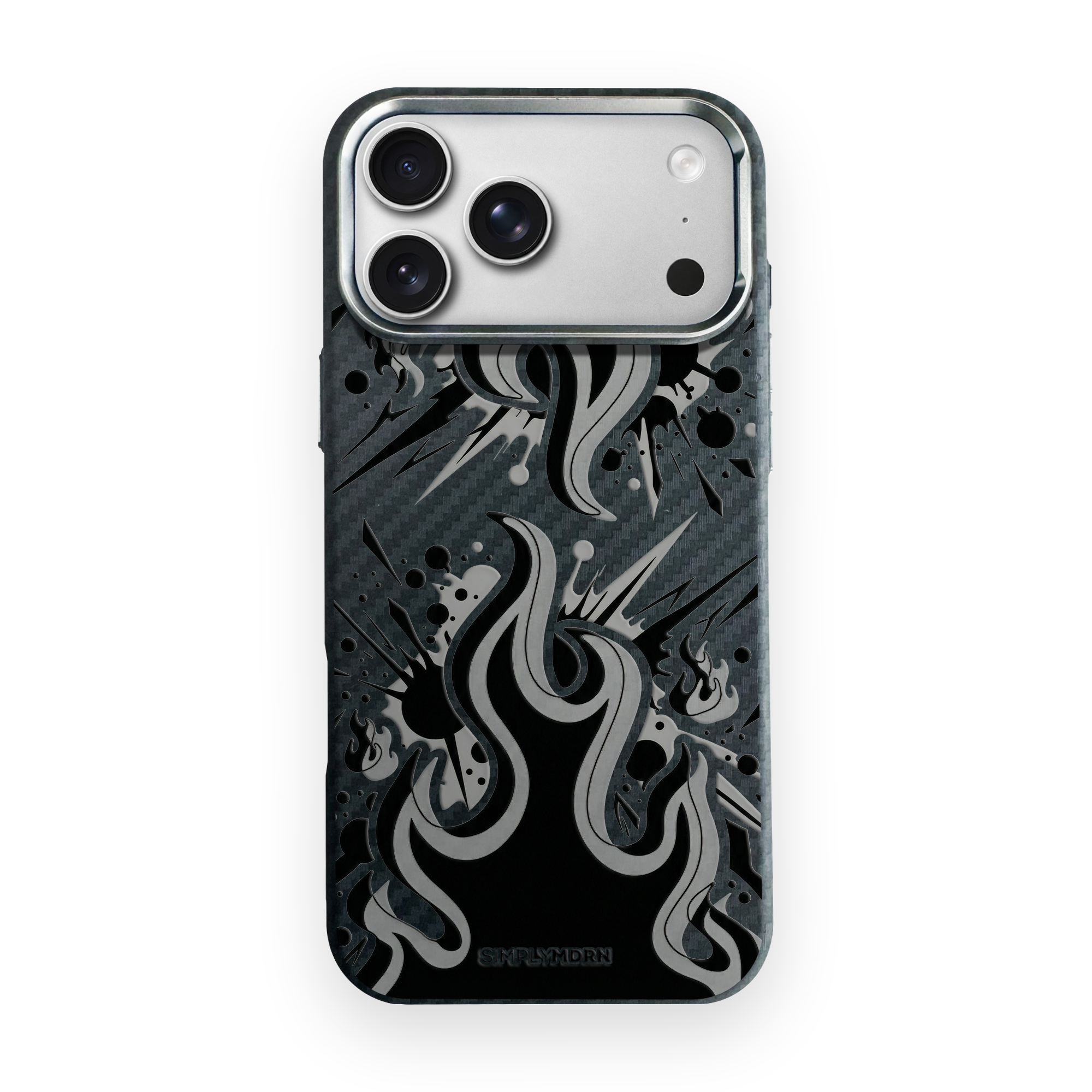 FLAME TRACE Carbon Series (S1) phone case on white background