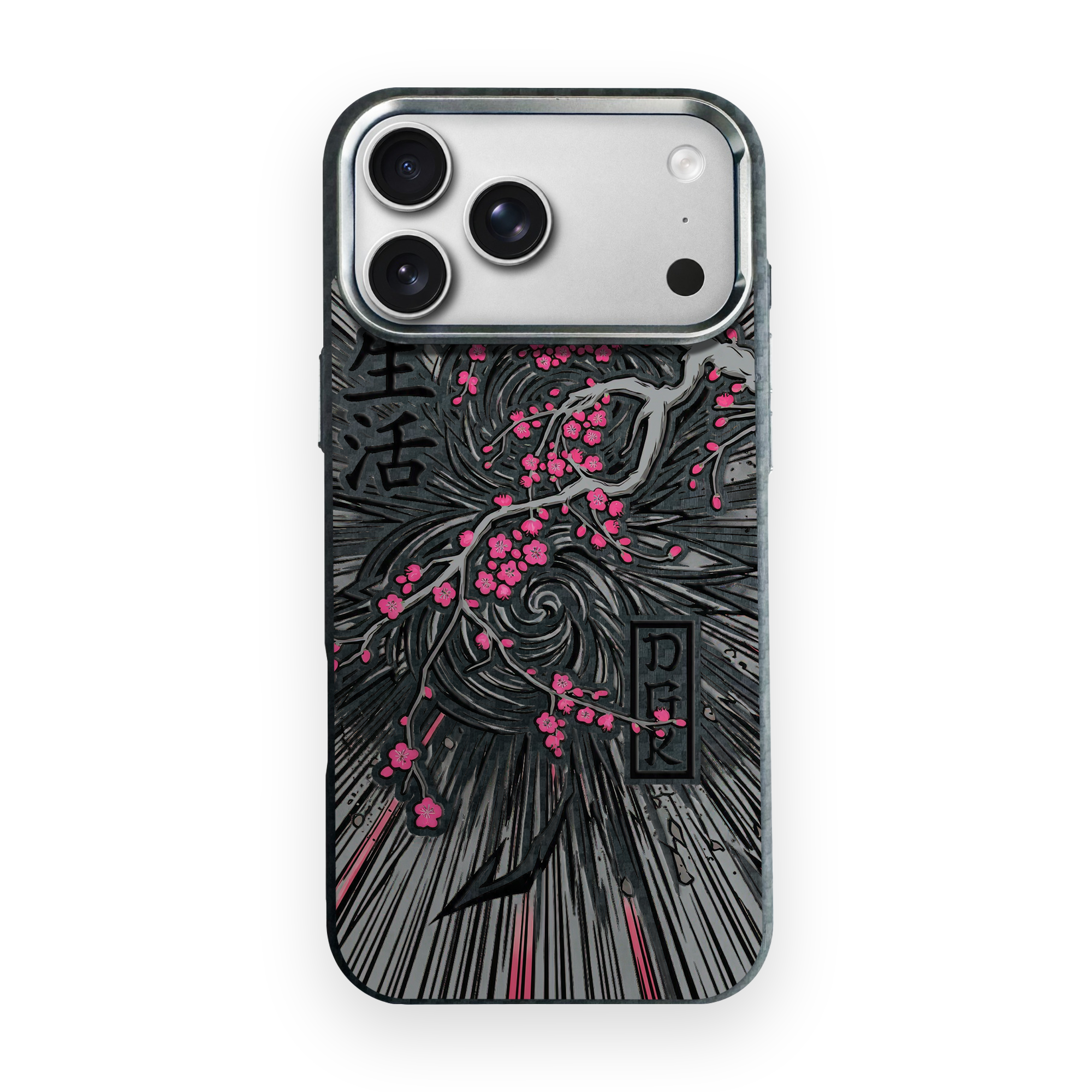 BLOSSOM SERENITY Carbon Series (S1) phone case on white background