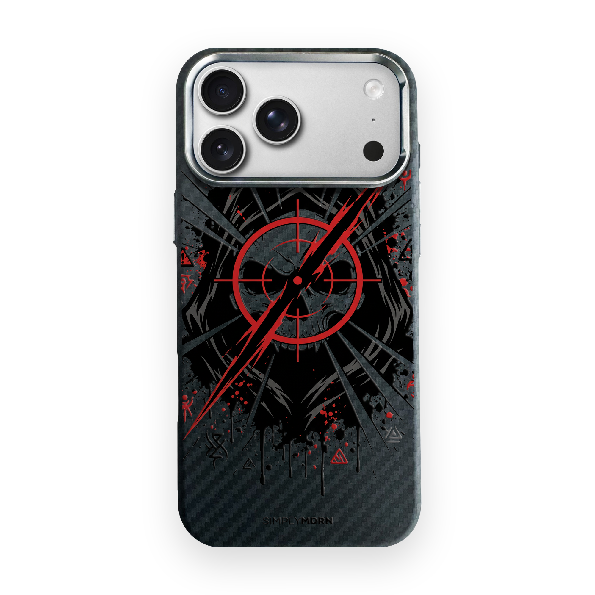 DEATH MARK Carbon Series (S1) phone case on white background