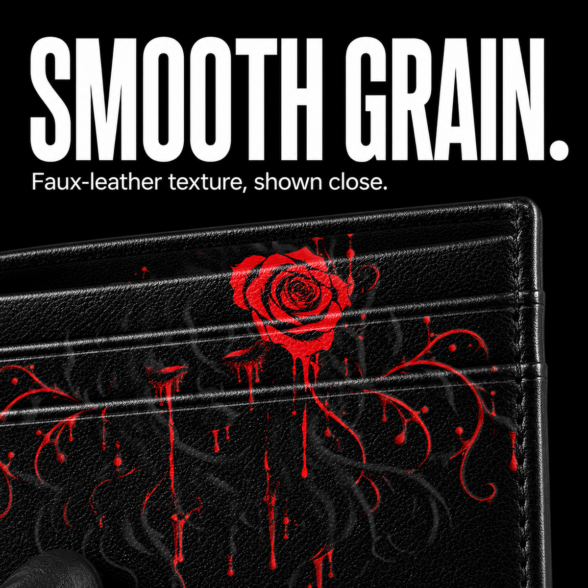 VELVET MOURNING Card Wallet - surface detail