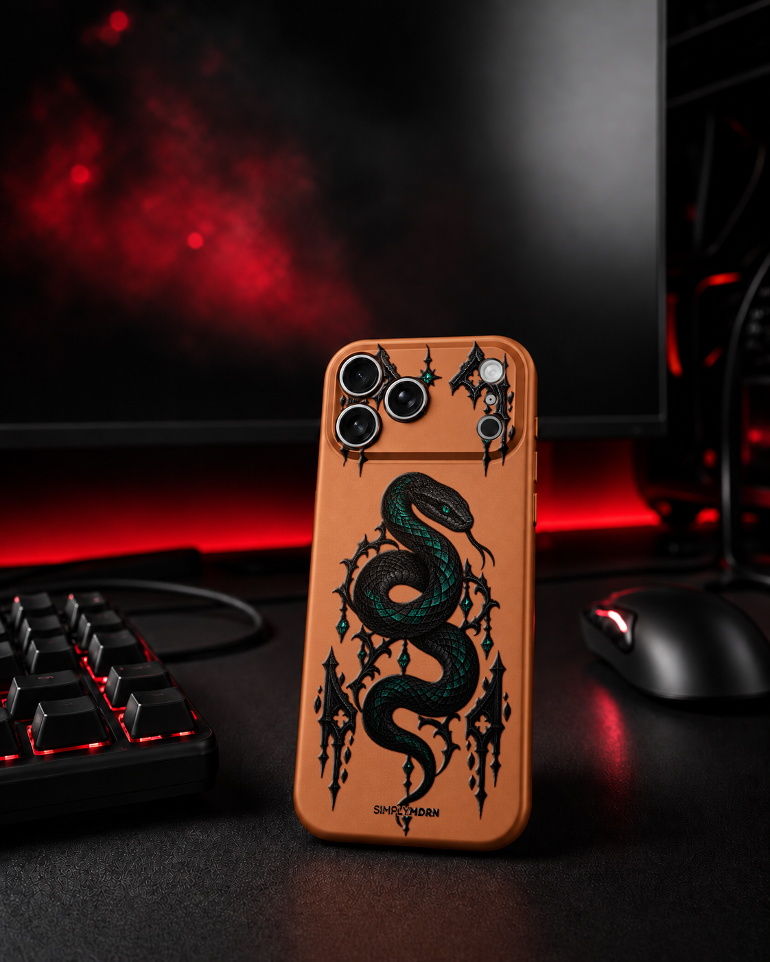Thorncoil artwork on a Orange Slim [S2] case, iPhone 17 Pro Max, view 7