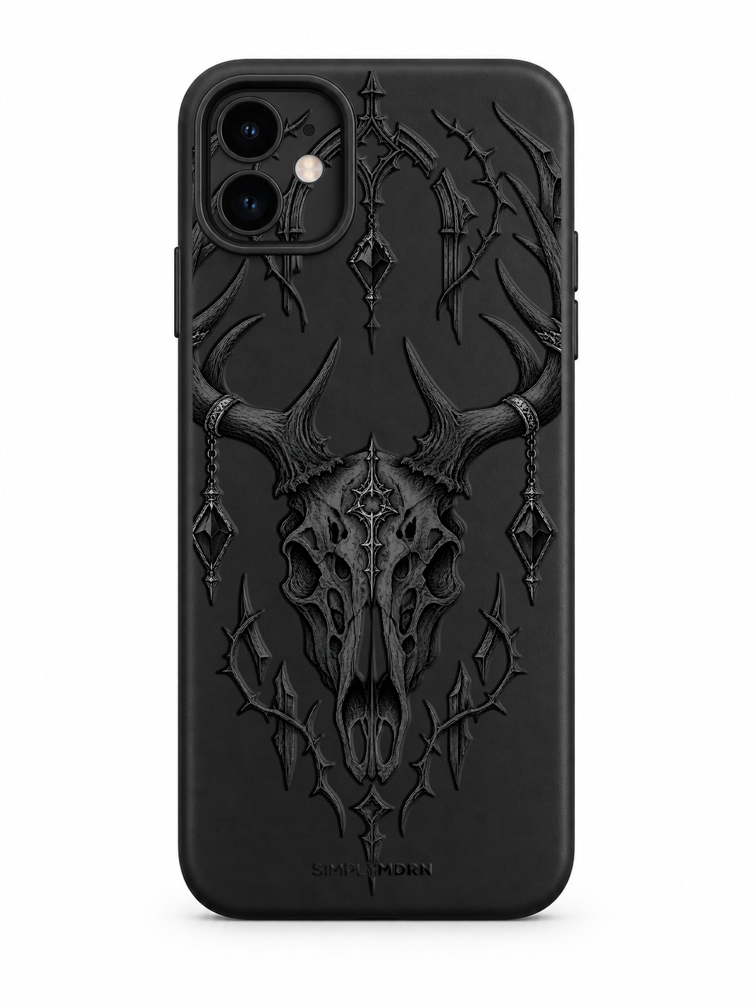 Ashen Vigil artwork on a Black Slim [S2] case, iPhone 11, view 1