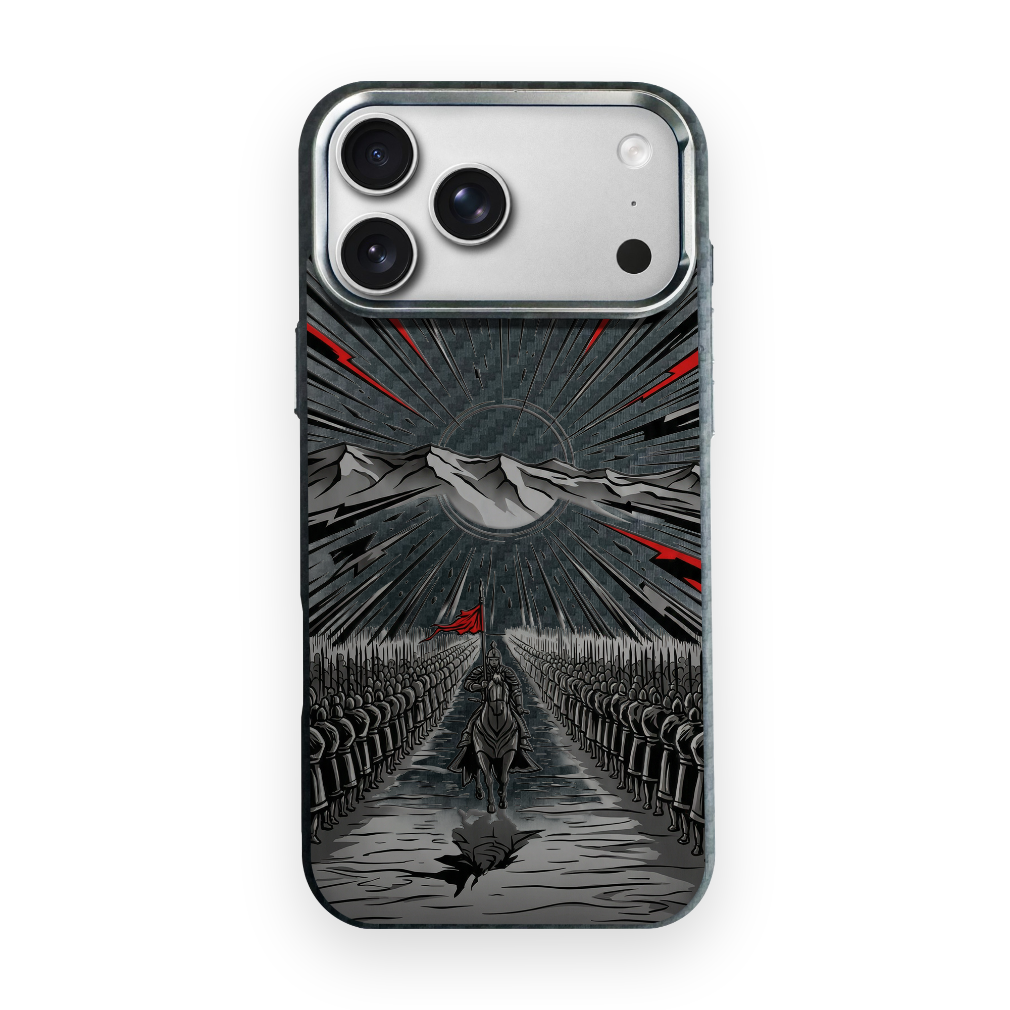 LONE VANGUARD Carbon Series (S1) phone case on white background