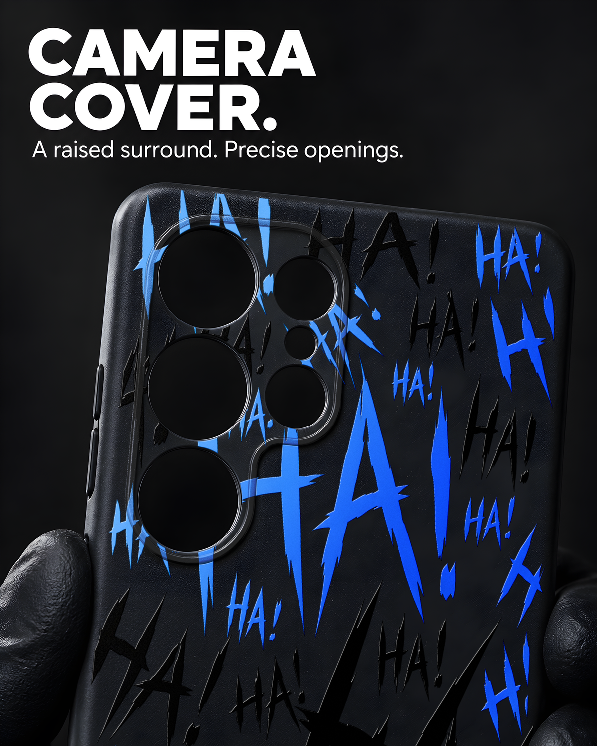 Jokester Azul artwork on a Black Slim case, Samsung S25 Ultra representative image, view 4