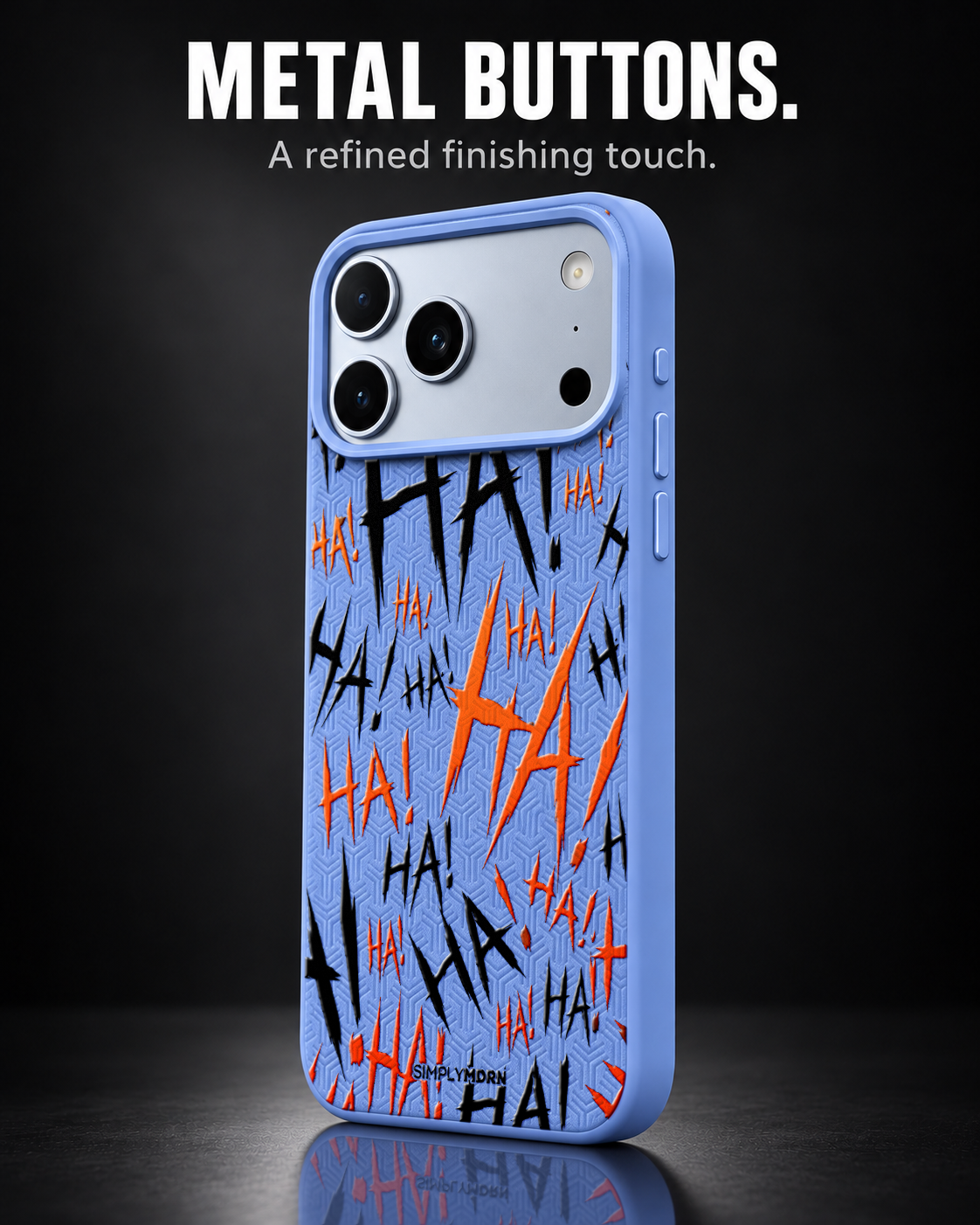 JOKESTER ARANCIO LeatherX case in Periwinkle, representative iPhone Pro-style template, view 2