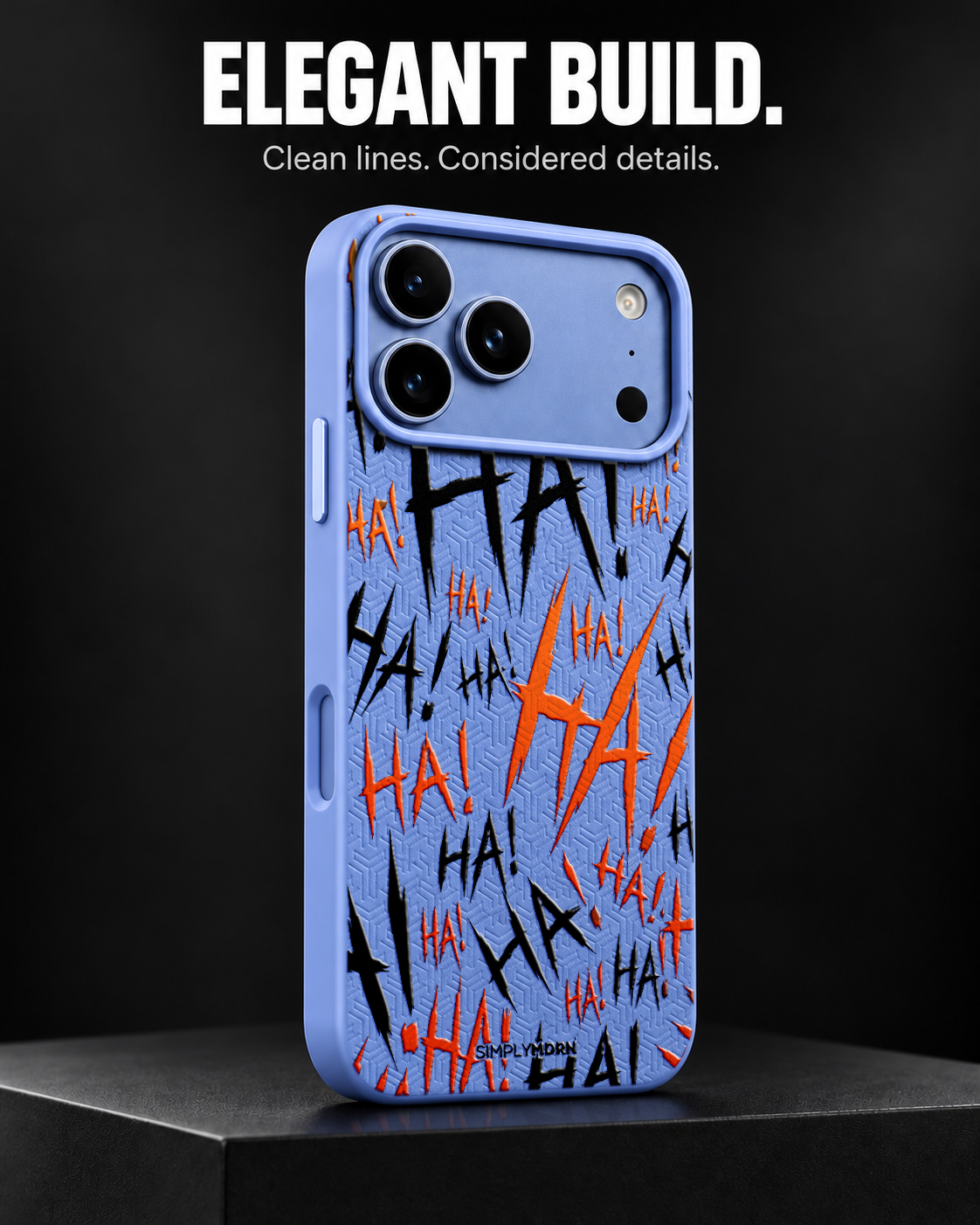 JOKESTER ARANCIO LeatherX case in Periwinkle, representative iPhone Pro-style template, view 4