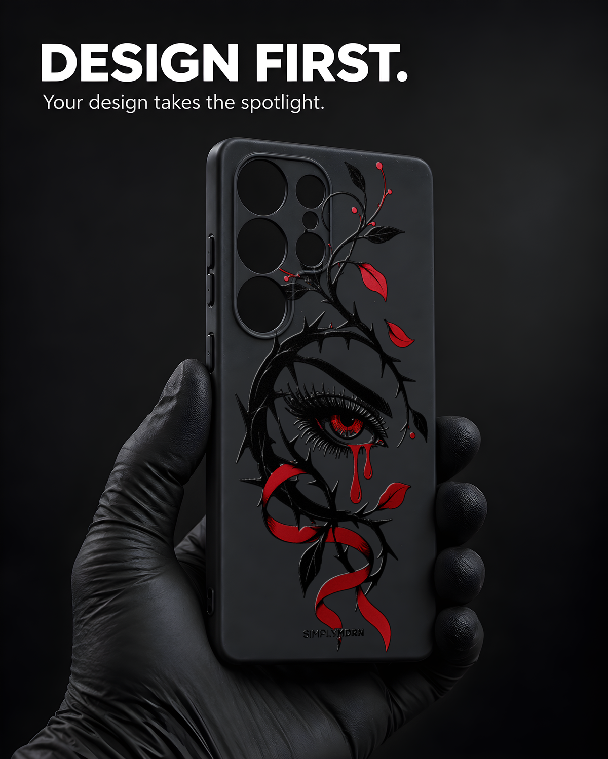 Thornwatch artwork on a Black Slim case, Samsung S25 Ultra representative image, view 3