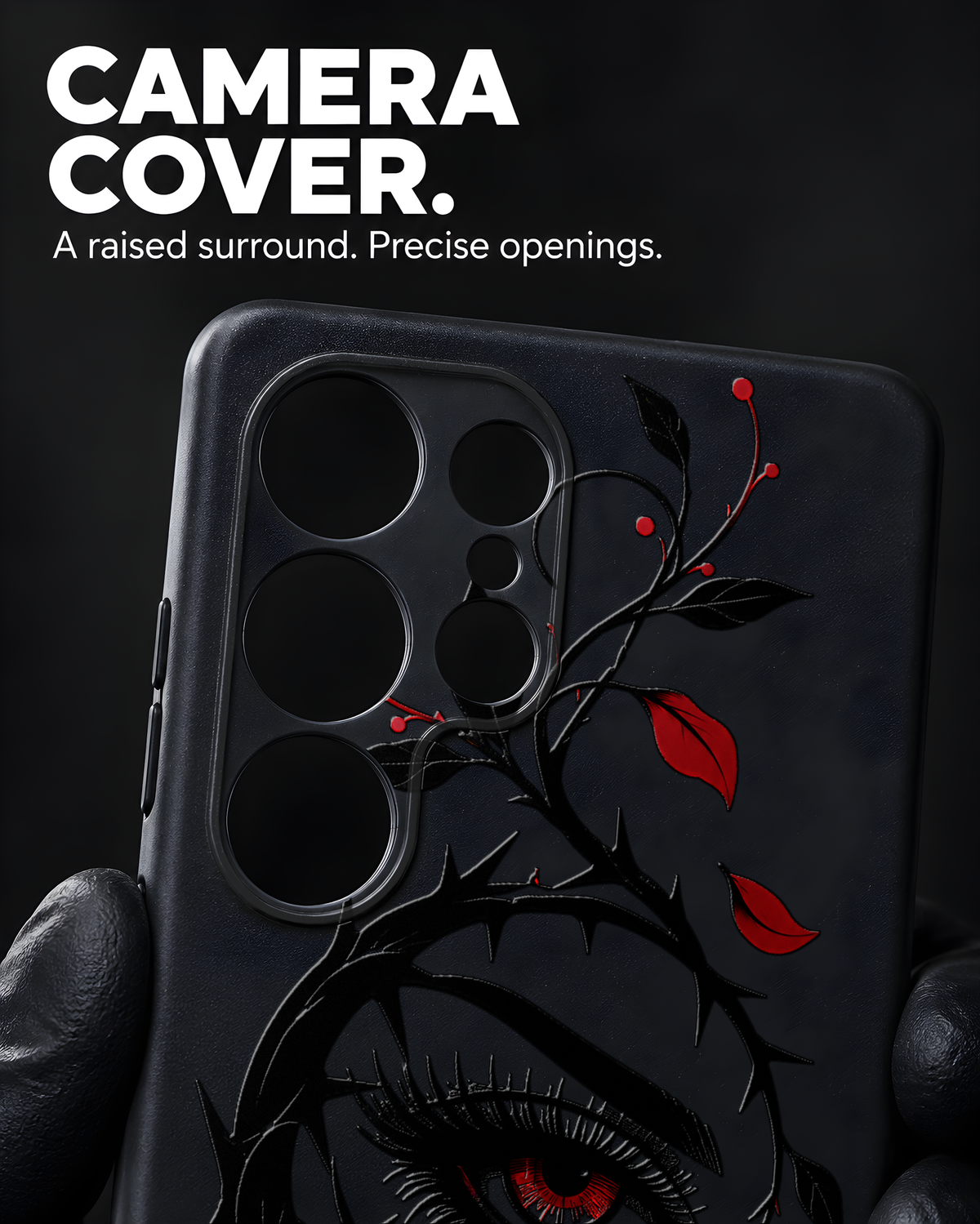 Thornwatch artwork on a Black Slim case, Samsung S25 Ultra representative image, view 4
