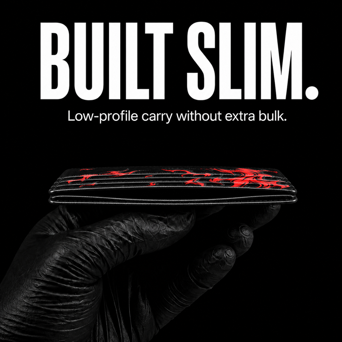Flame Surge Card Wallet - slim profile