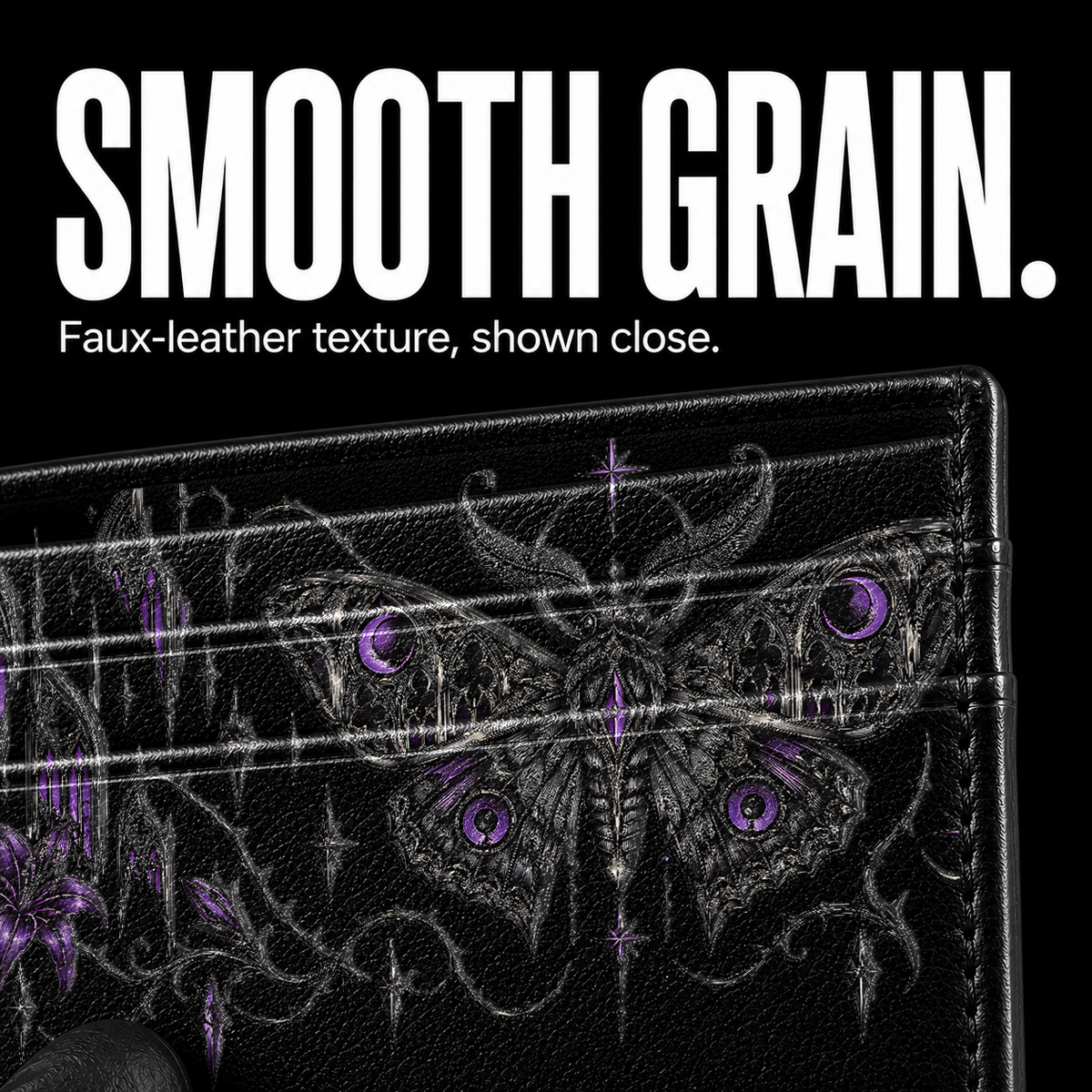 Violet Reliquary Card Wallet - surface detail