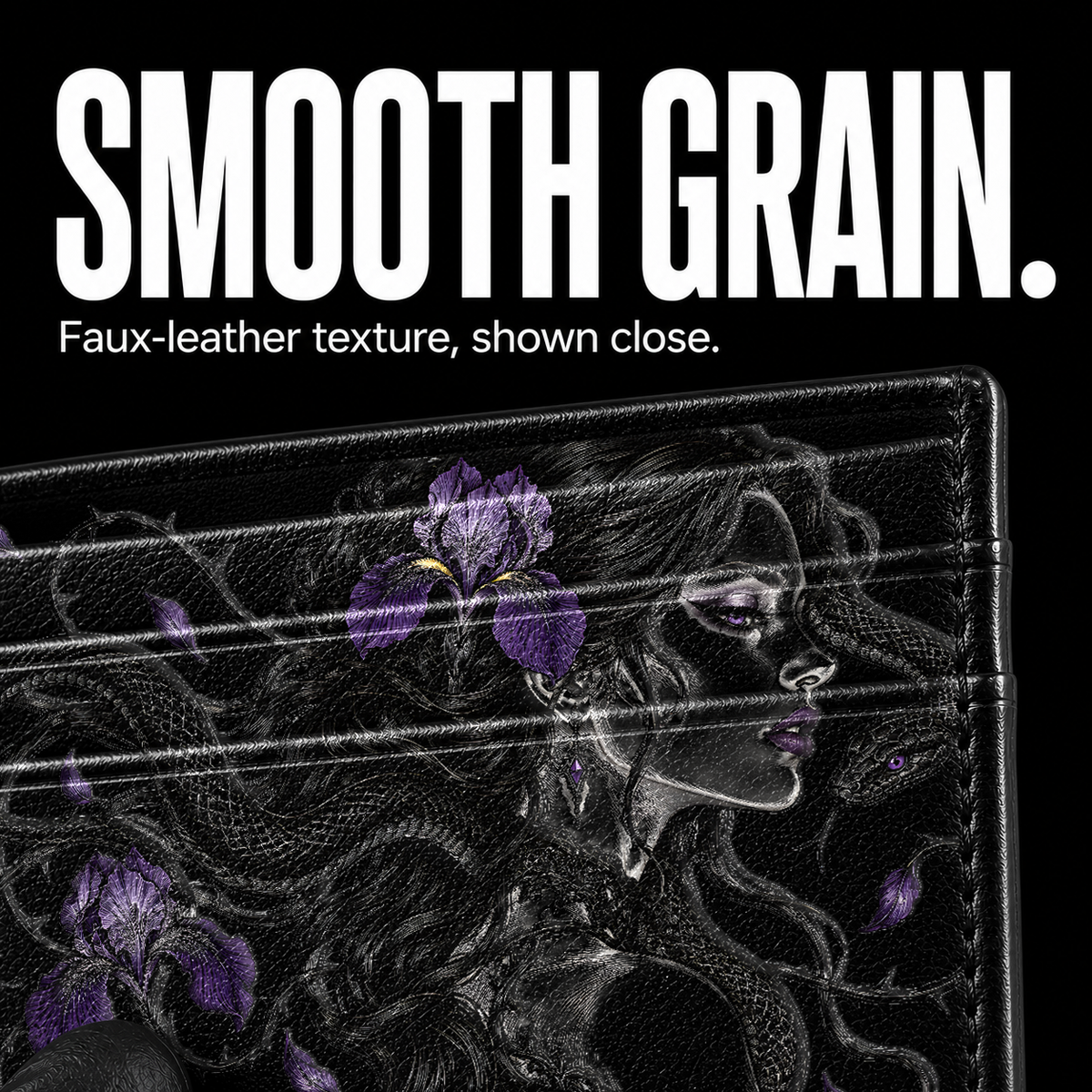 Violet Secret Card Wallet - surface detail