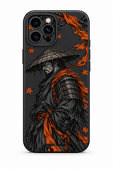 Ember Way samurai artwork on a Black Slim case for iPhone 12 Pro, view 1