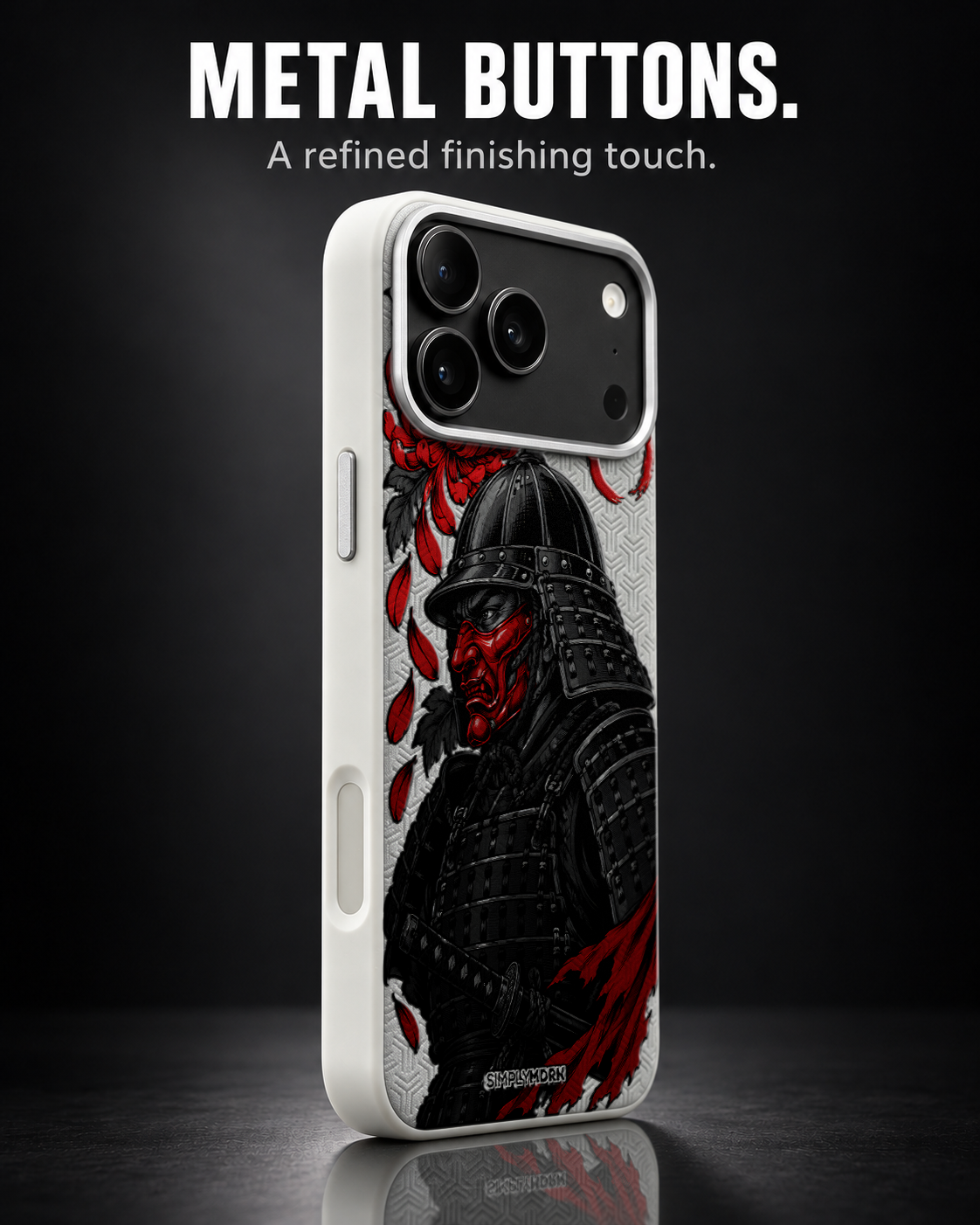 ONI VIGIL LeatherX case in Light Gray, representative iPhone Pro-style template, view 2