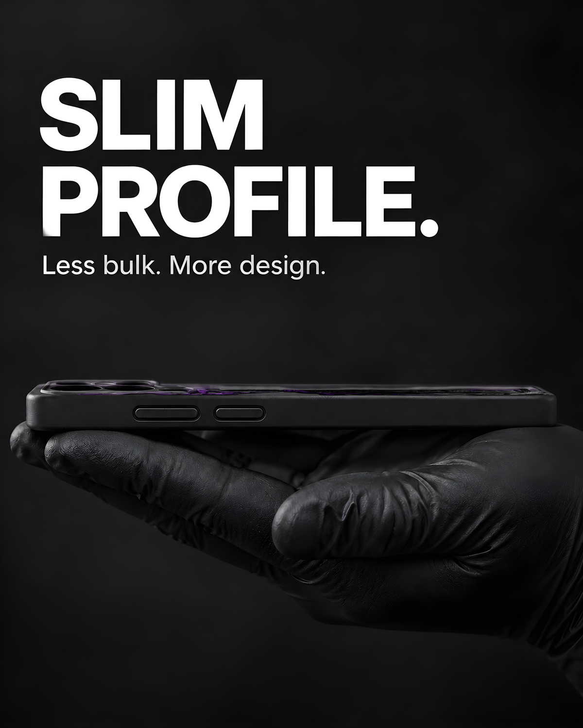 Wisteria Veil artwork on a Black Slim case, Samsung S25 Ultra representative image, view 2