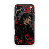 ASH VOW original anime-inspired artwork on Slim S2 Black case, pictured on iPhone 17 Pro Max - view 1