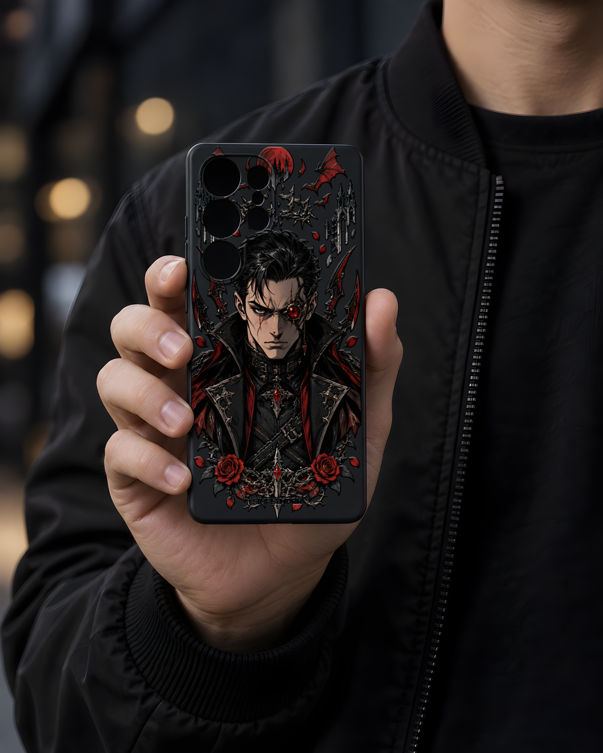 Blood Circuit artwork on a Black Slim case, Samsung S25 Ultra representative image, view 5