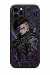 VIOLET RUIN original anime-inspired artwork on Slim S2 Black case, pictured on iPhone 12 Pro - view 1