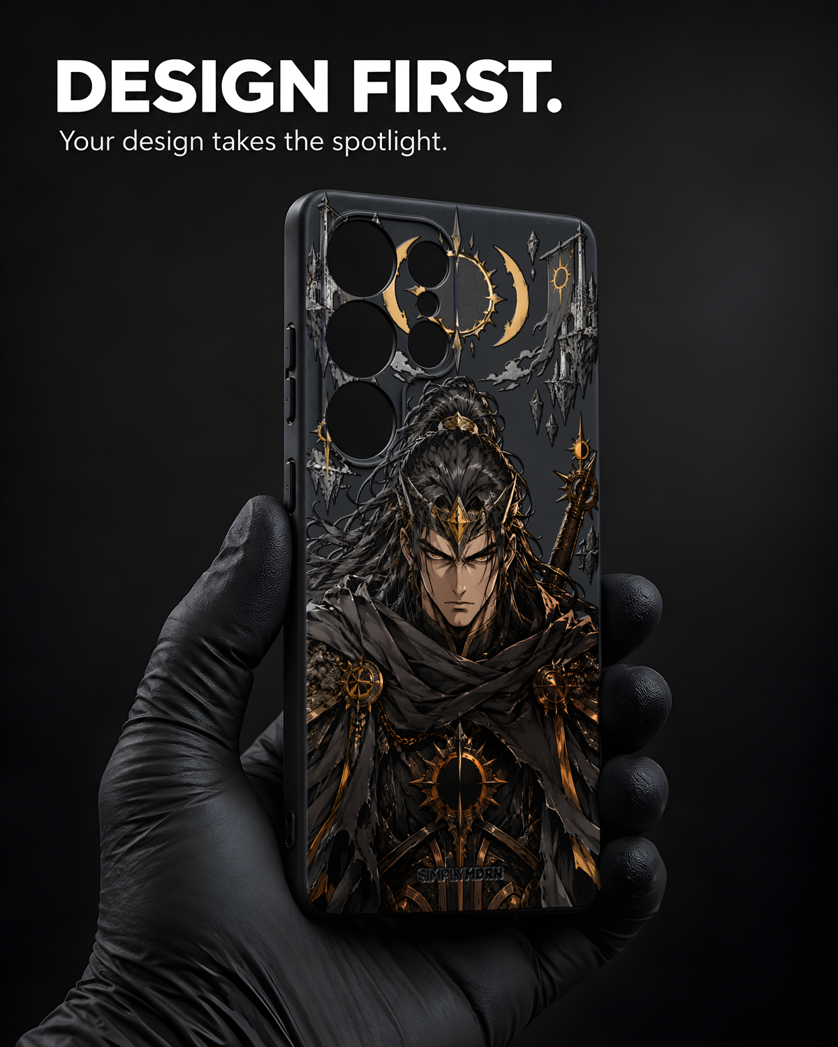 Sunless Crown artwork on a Black Slim case, Samsung S25 Ultra representative image, view 3