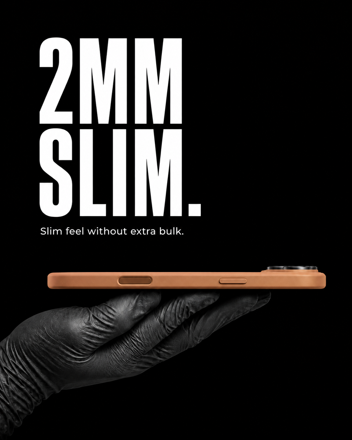 DUSK ANTLER original anime-inspired artwork on Slim S2 Orange case, pictured on iPhone 17 Pro Max - view 2