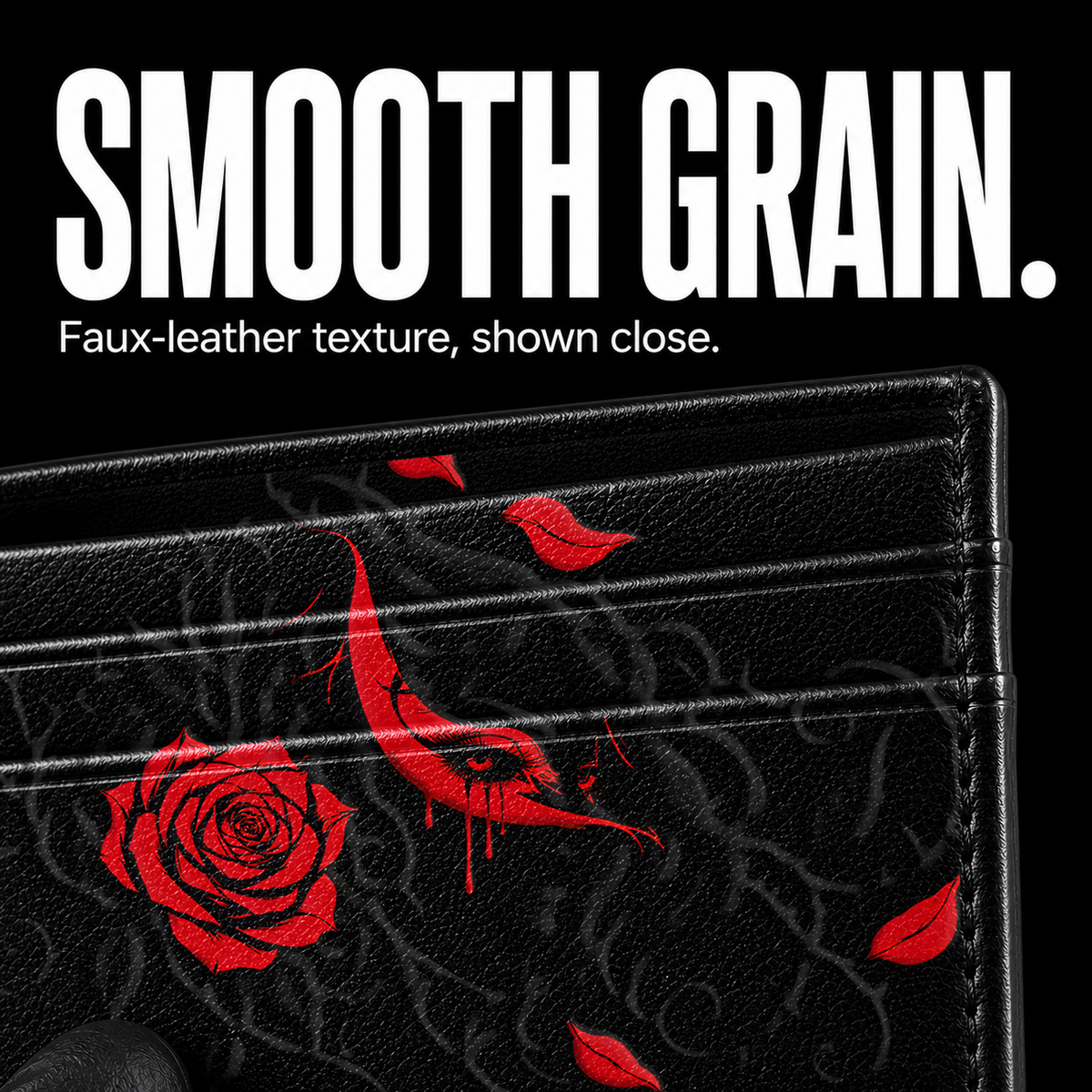VEILBLOOM Card Wallet - surface detail