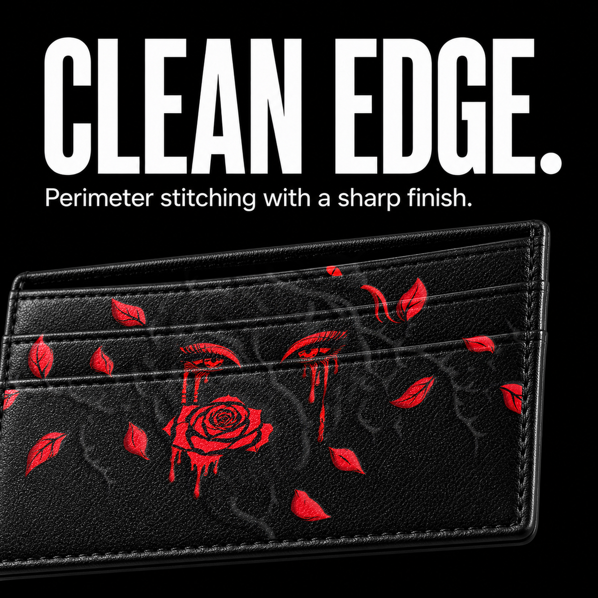 VIPER GAZE Card Wallet - edge detail
