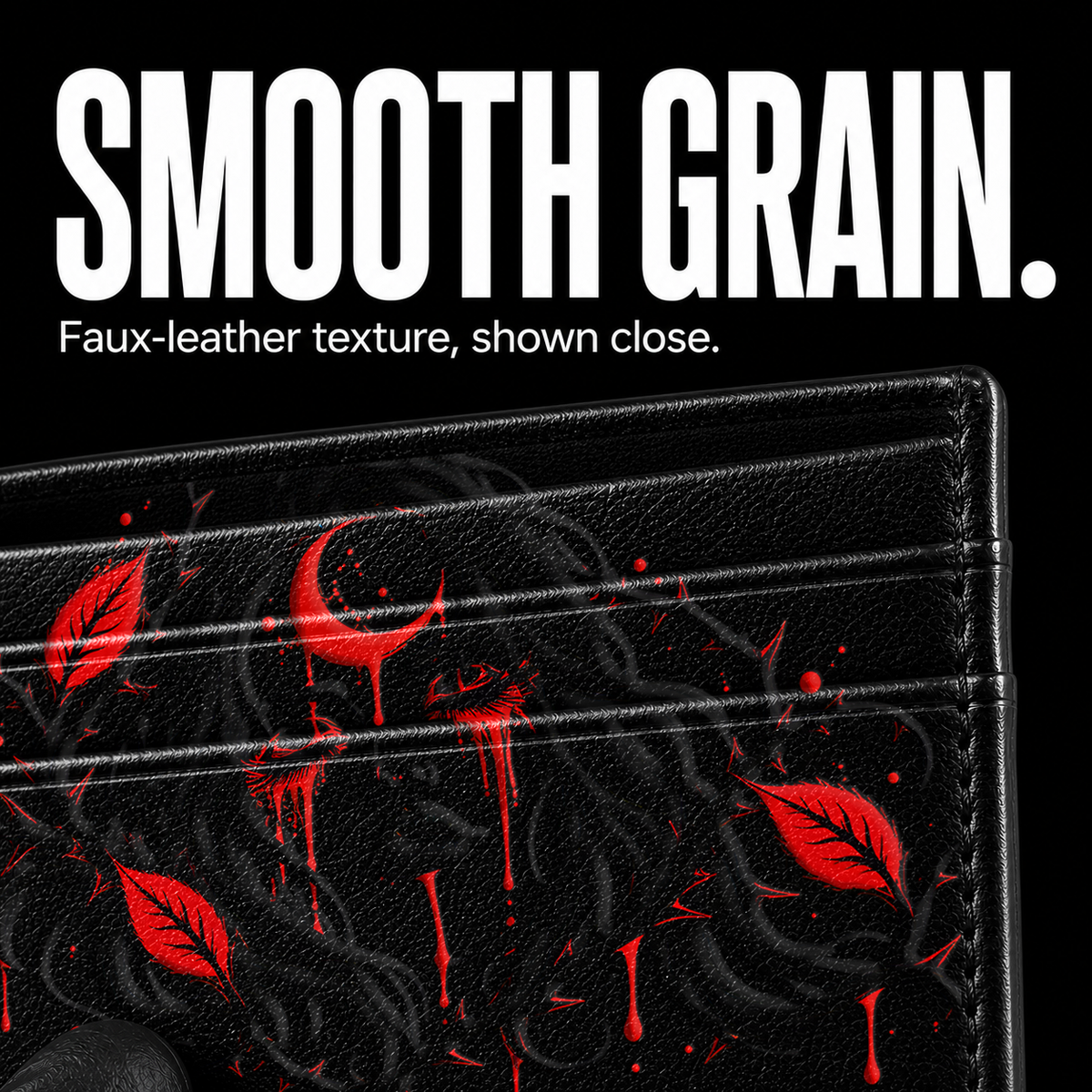 MOONMOURN Card Wallet - surface detail