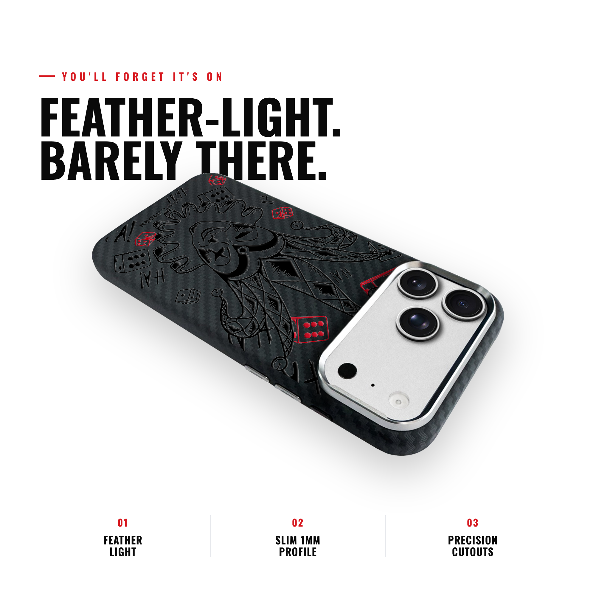 JESTER Carbon [S2] iPhone case artwork detail
