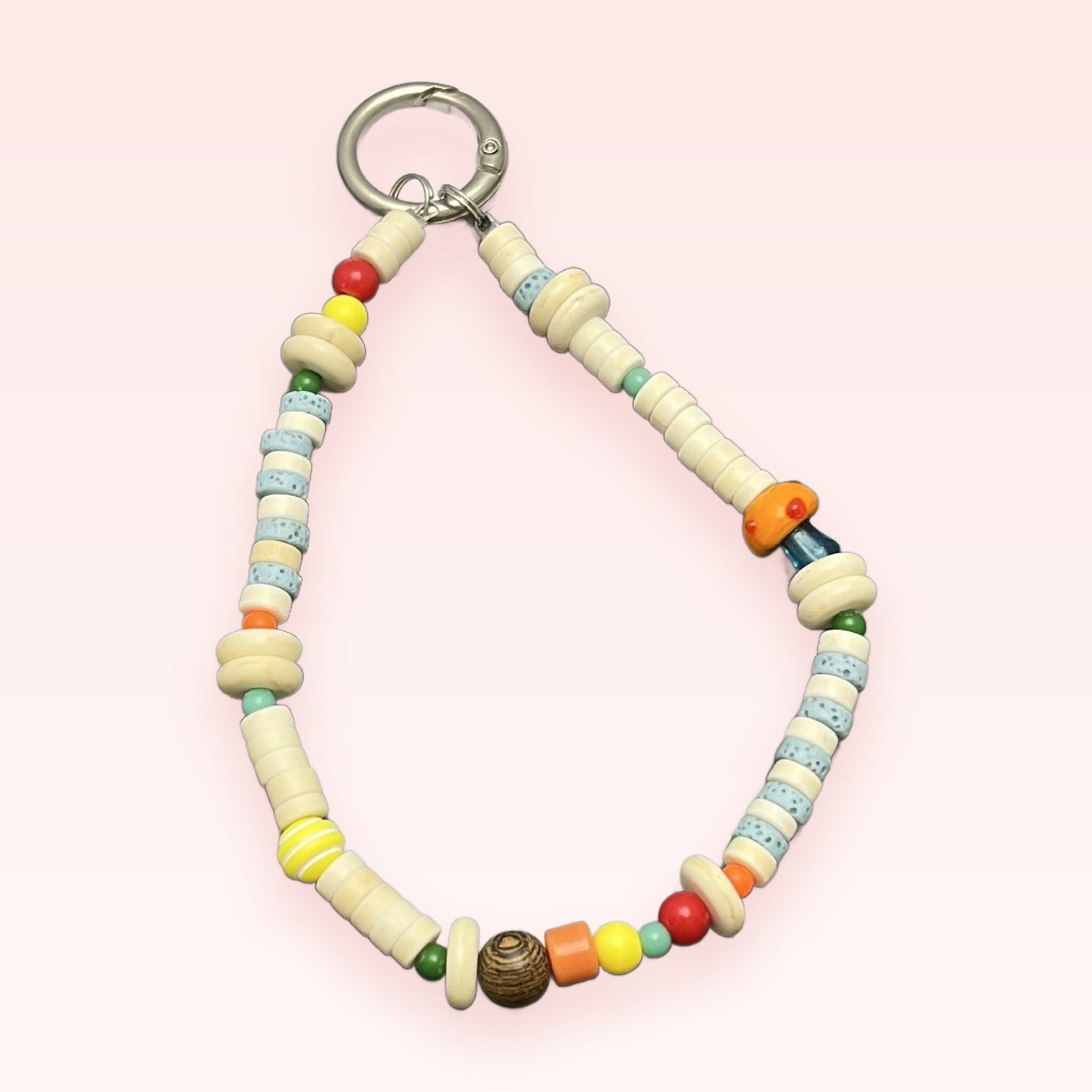 Colorful Beaded Phone Charm Strap | Aesthetic Y2K Wrist Lanyard