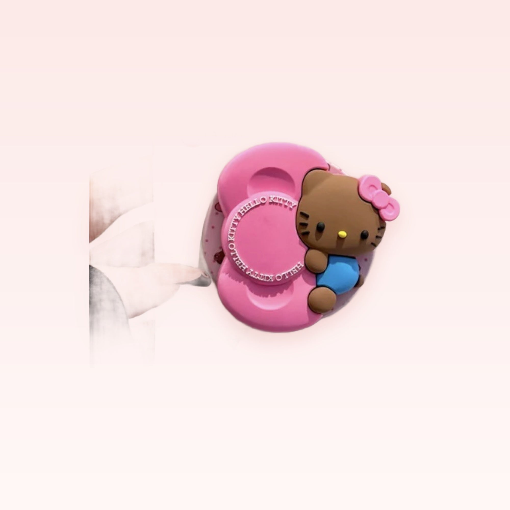 Brown Hello Kitty Pink Bow Phone Grip | Kawaii Pop Socket Stand
