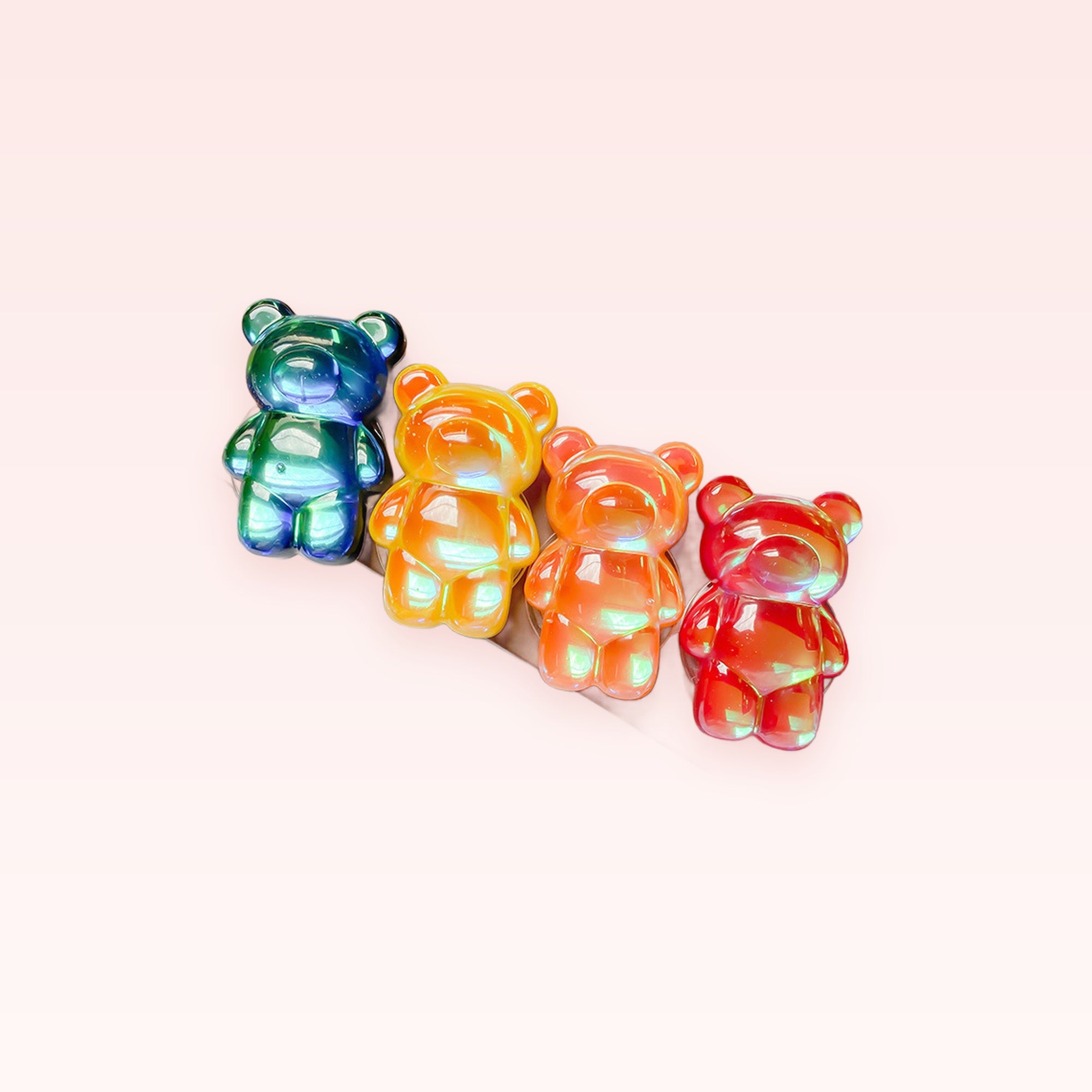 Iridescent Bear Phone Grip | Cute Pop-Out Phone Holder Stand