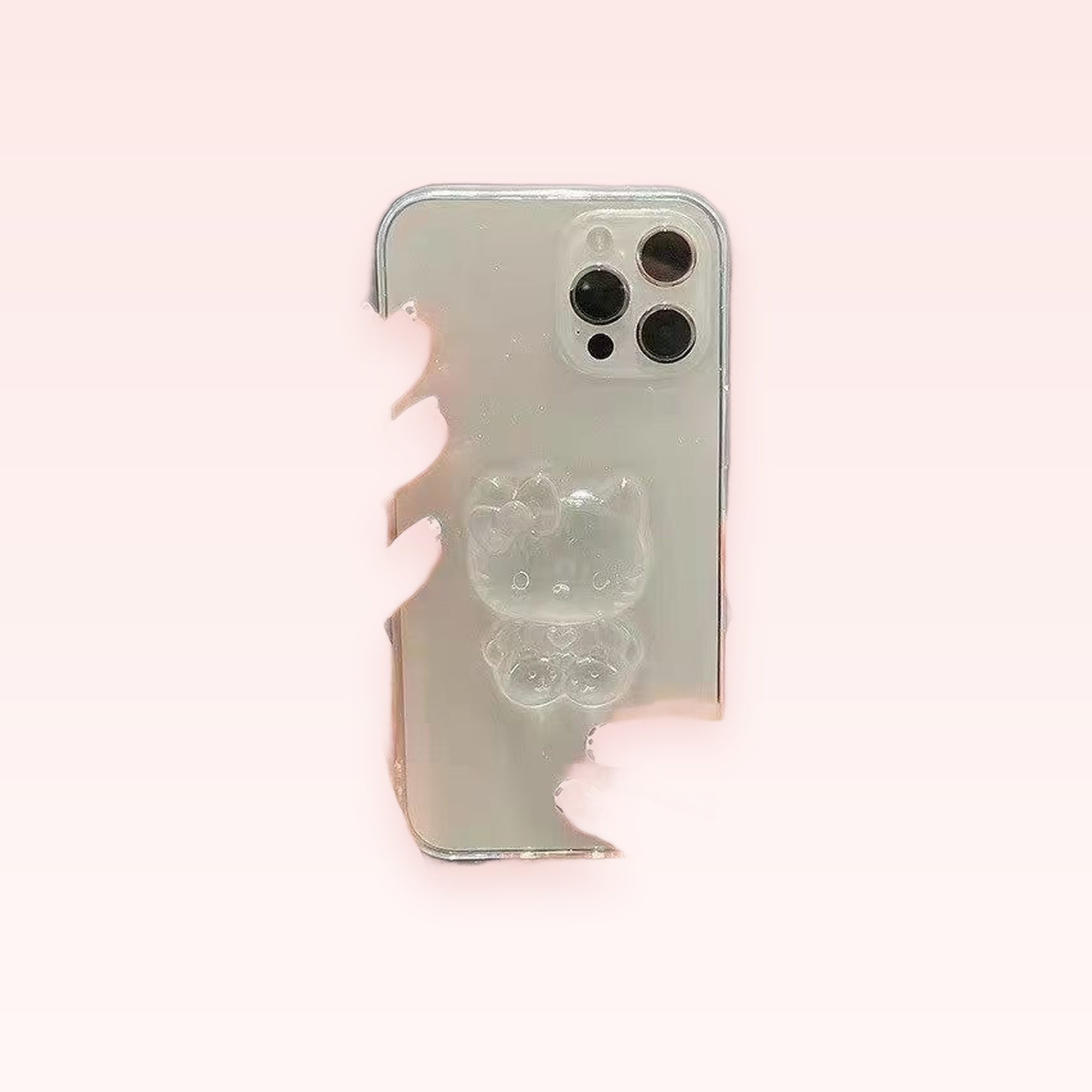 Clear Hello Kitty Phone Grip | Kawaii 3D Pop Socket Stand