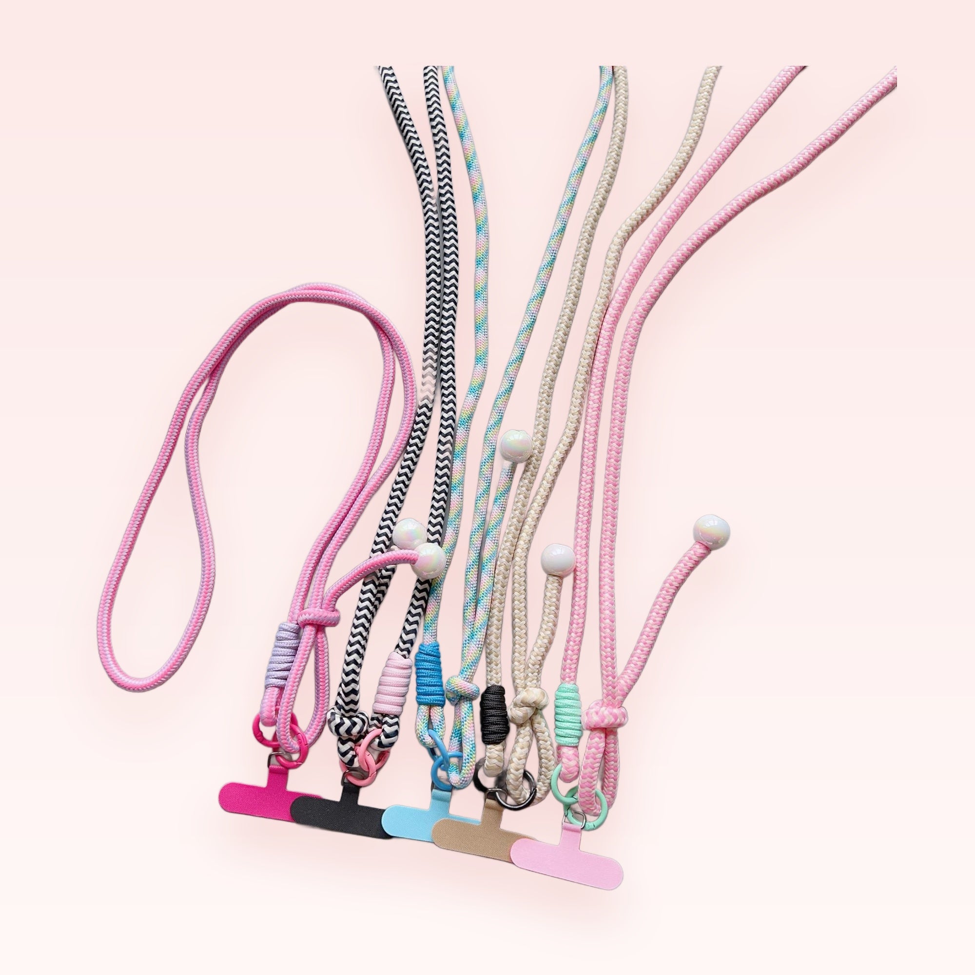 Aesthetic Braided Rope Phone Lanyard | Pastel Adjustable Crossbody Phone Strap