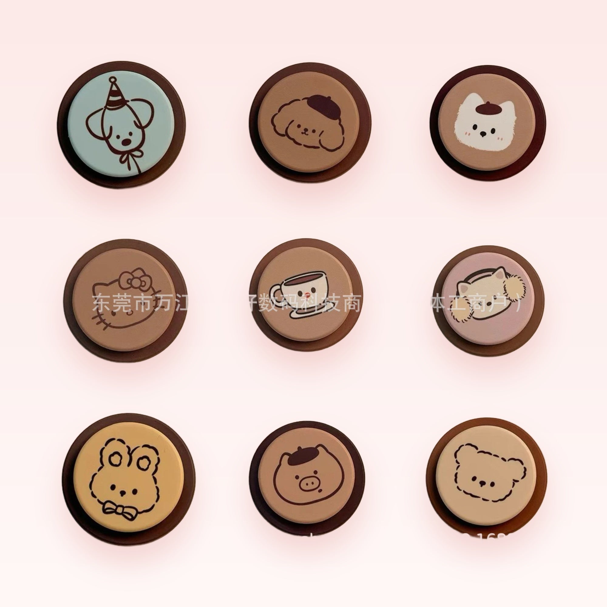 Kawaii Animal Character Phone Grip | Cute Cartoon Pop Socket Stand